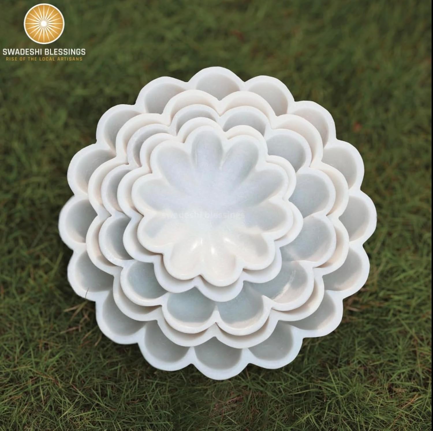 Ruffle Scalloped Fluted Key/Fruit Ring Dish / 6 Inches / White