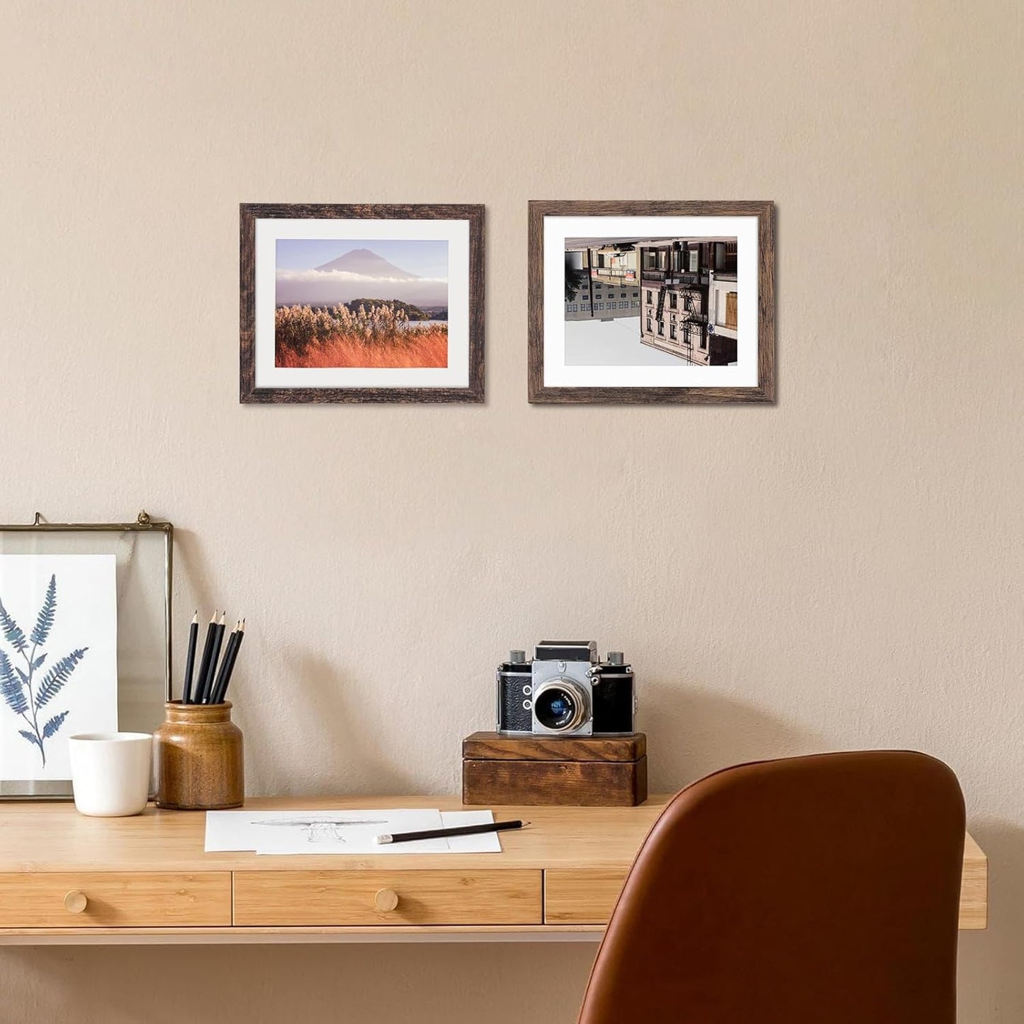 Picture Frame / Brown Photo Frames / Rustic Brown / 8 x 10