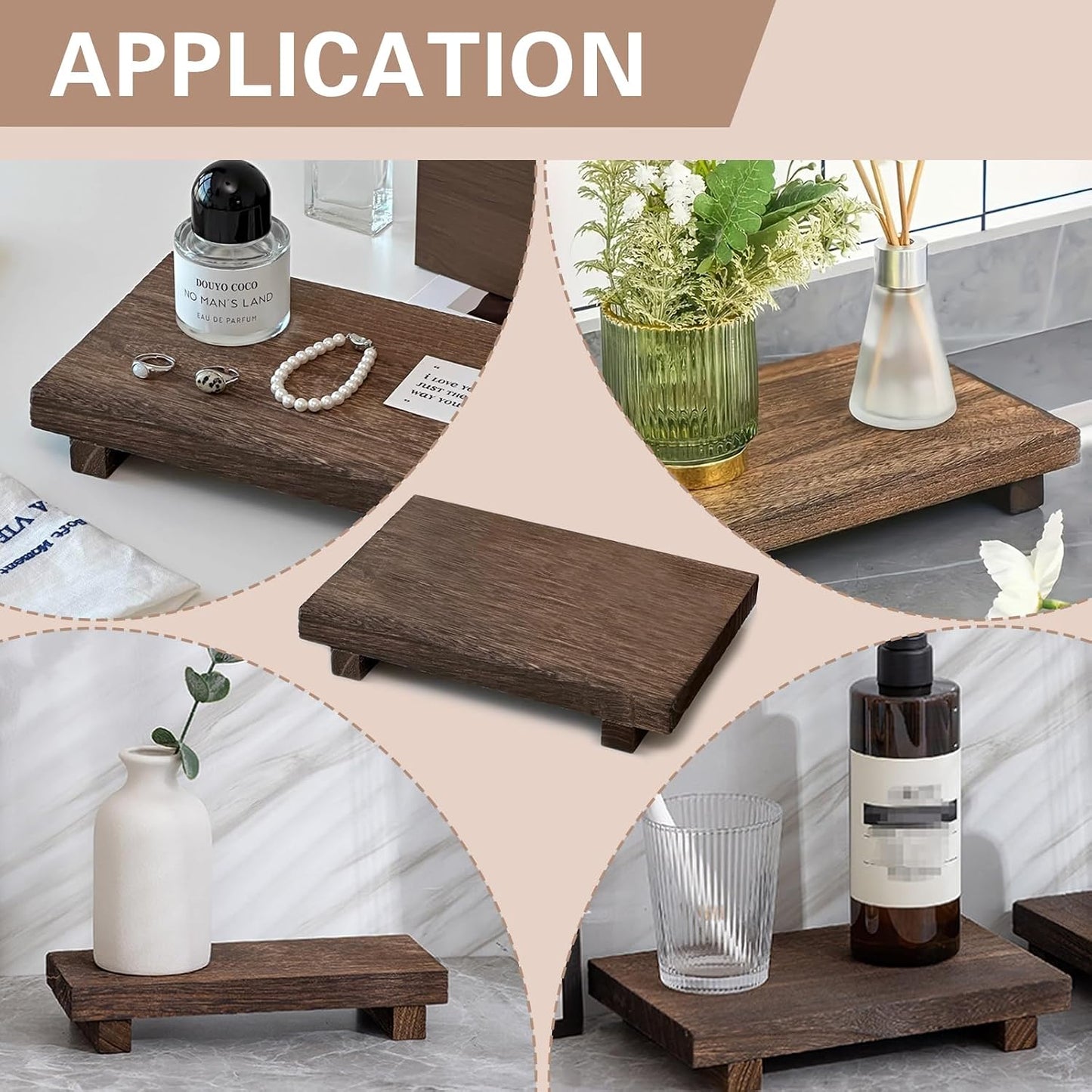 Farmhouse Wooden Tray / Set of 2