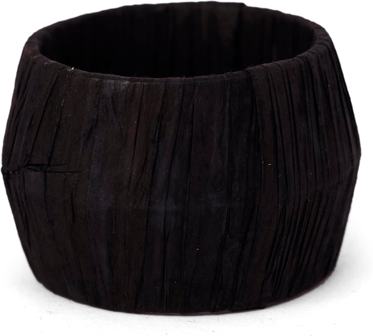 GURU JEE™ Handmade Raffia Rattan Napkin Rings Black Set of 24 Everyday Use Dining Party Tabletop Décor Gifts Napkin