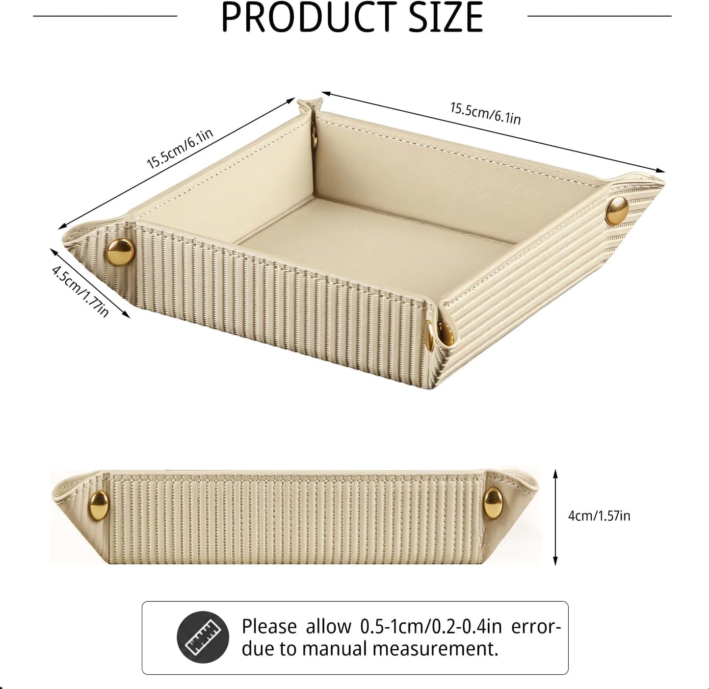 Light Valet Tray for Men / Apricot Rome