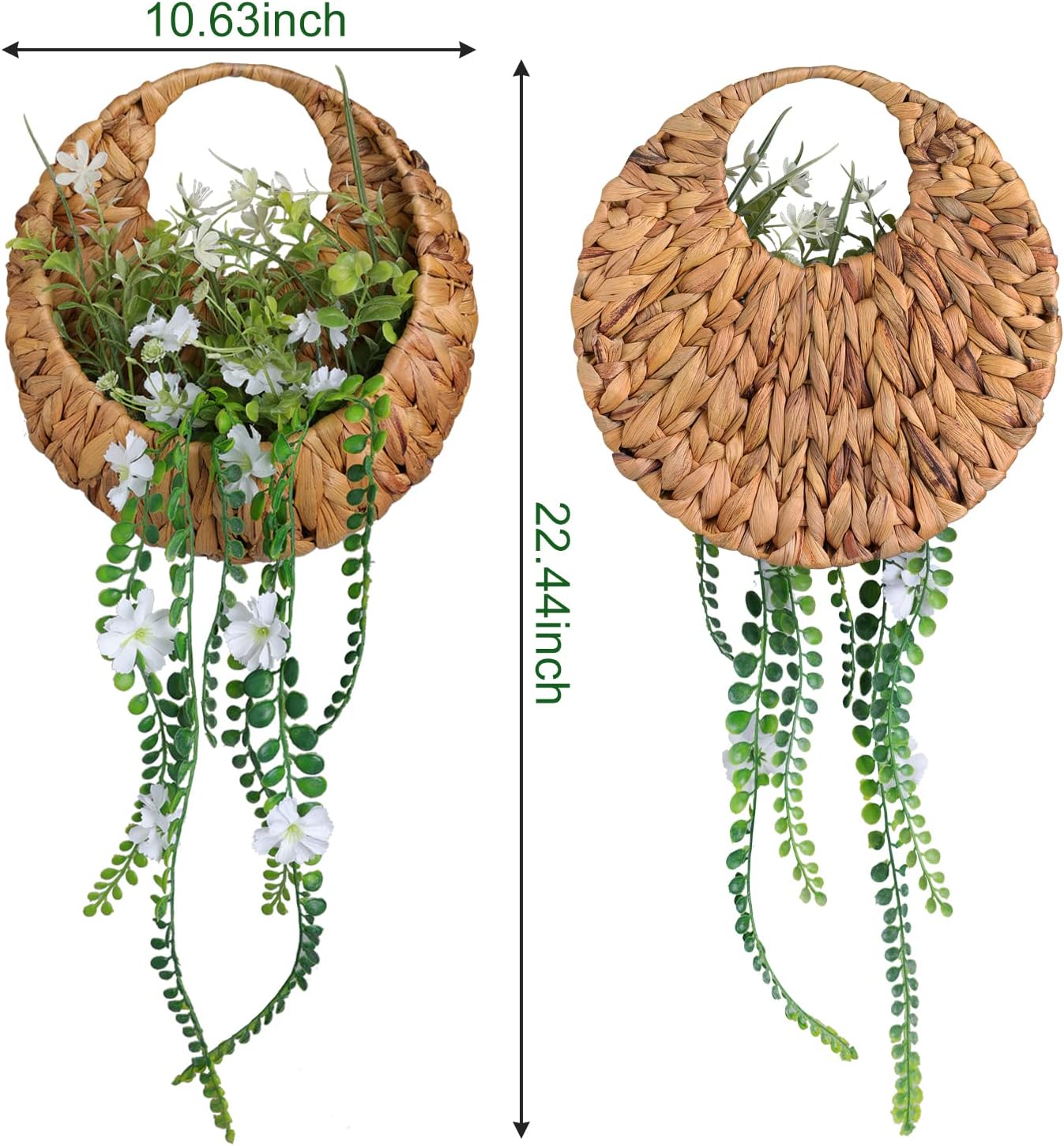 Artificial Handing Plants / Green / 22 Inch