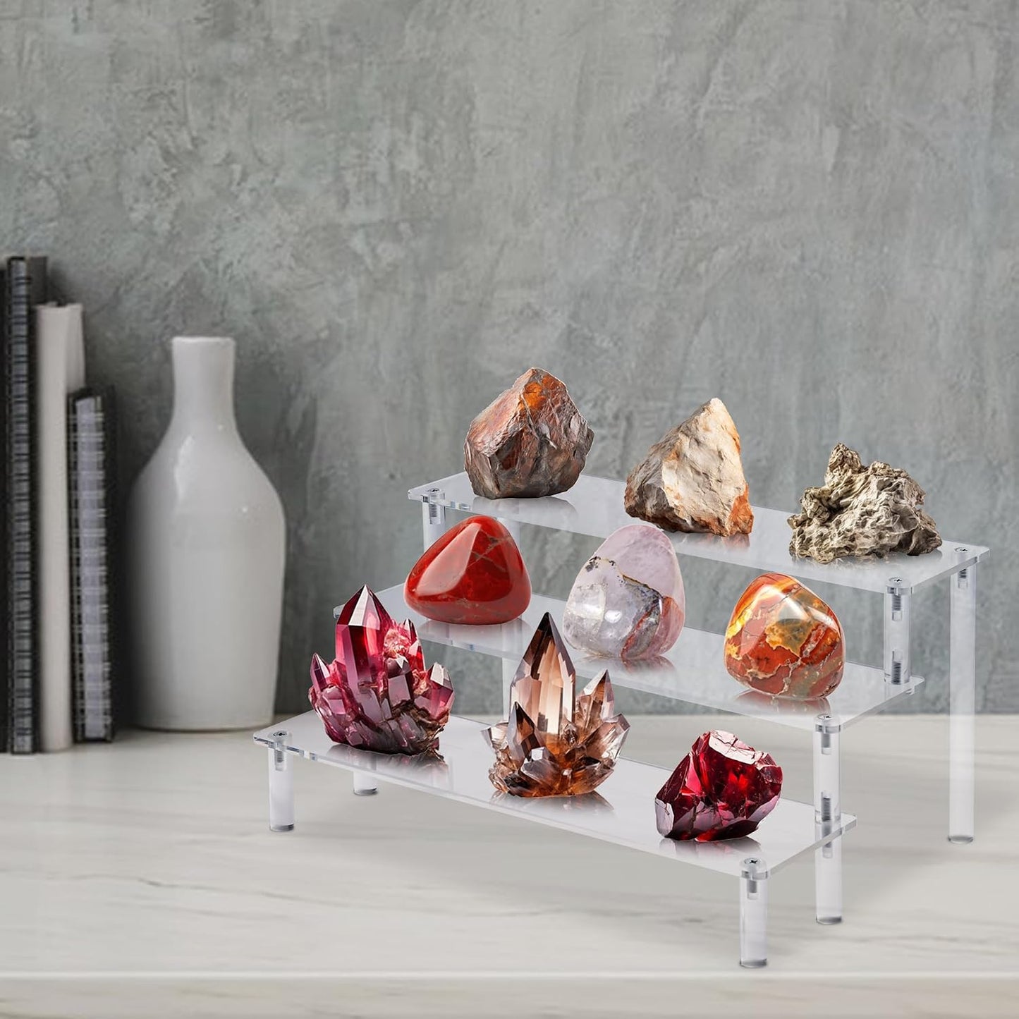 Acrylic Risers Display Stands / Large 11.8IN / Set of 2