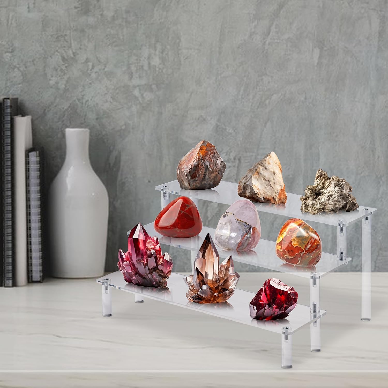 Acrylic Risers Display Stands / Large 11.8IN / Set of 2