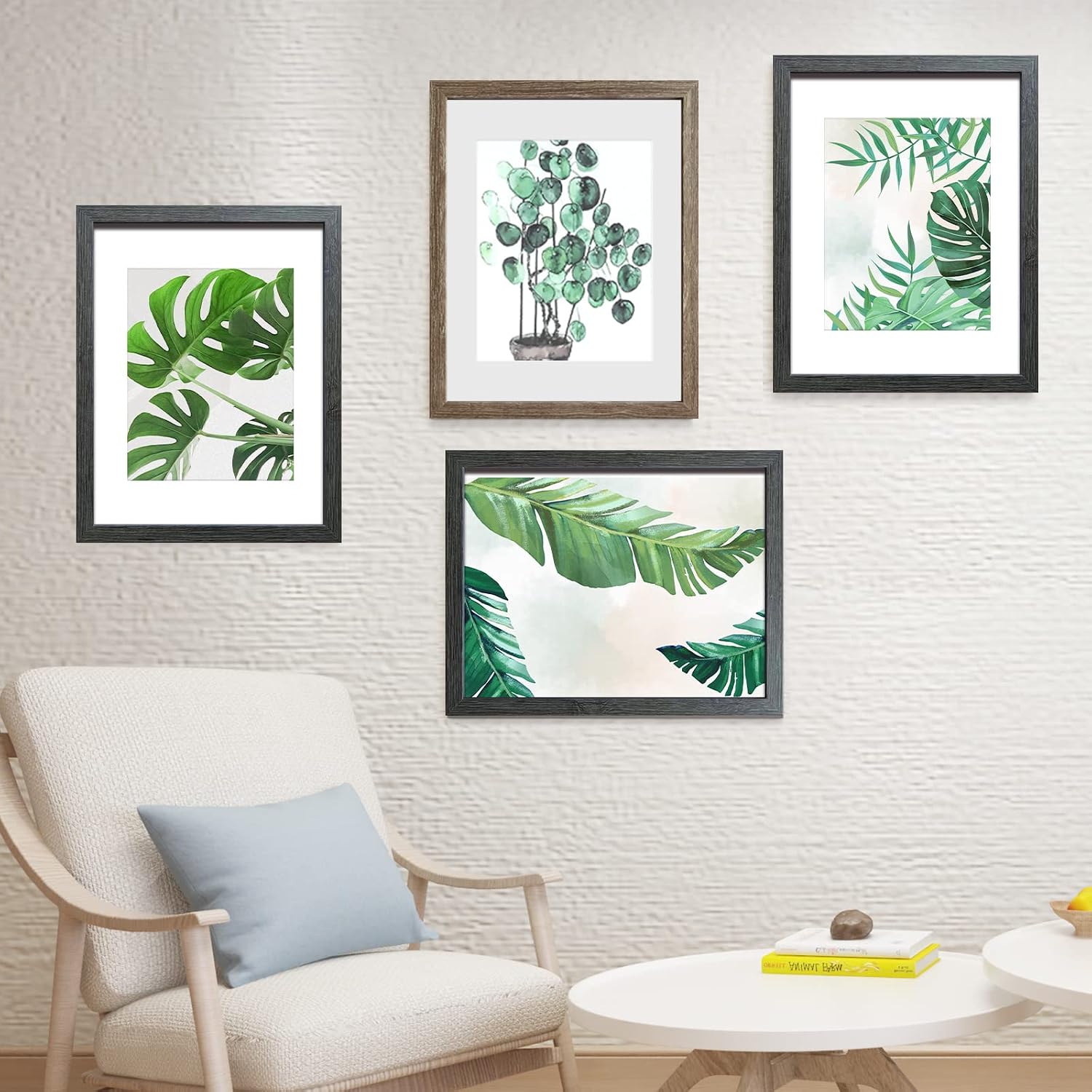 SESEAT 11x14 Frames, Display Pictures 8x10 With mat or 11x14 Prints Without Mat, Wall Mounting, Dark Grey, 6PCS