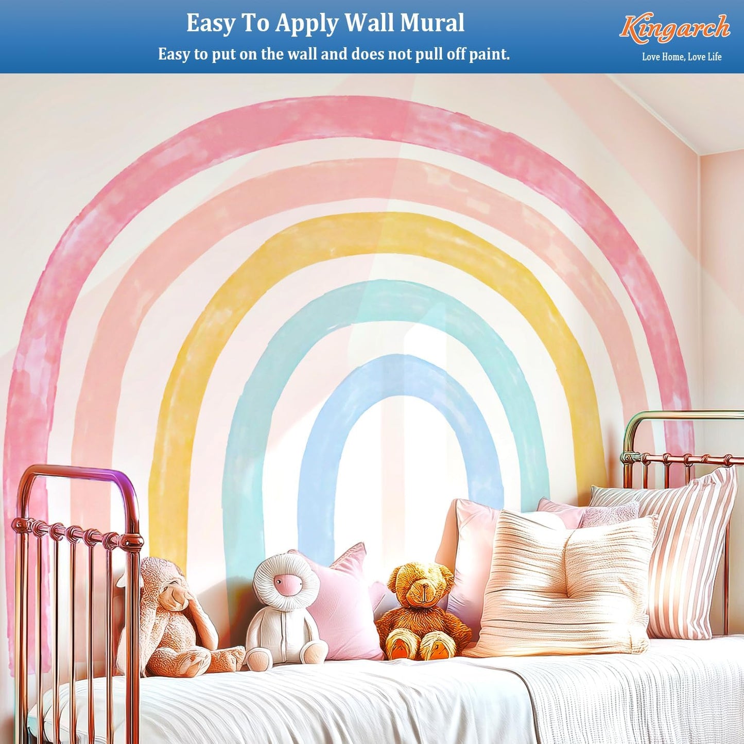 Large Watercolor Rainbow Wall Decals / Rainbow