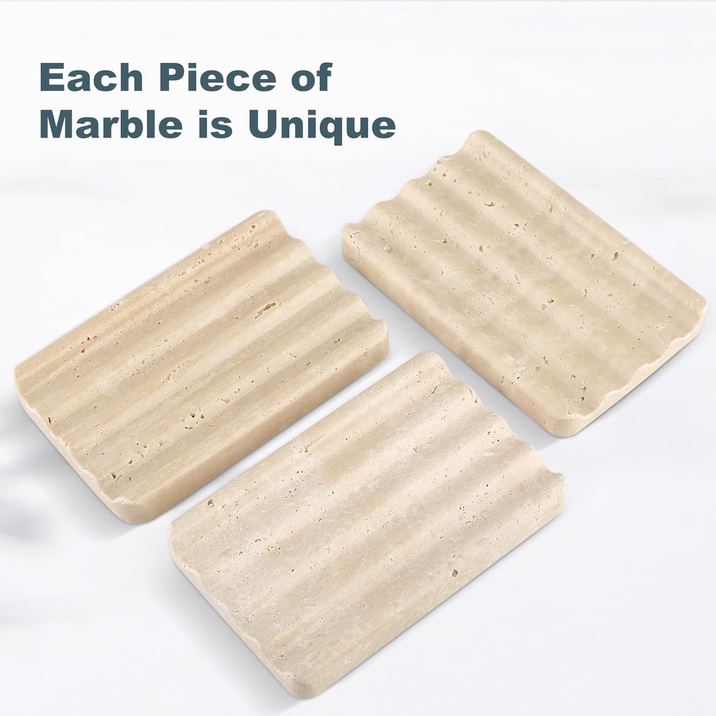 Travertine Bar Soap Holder Shower / Travertino Romano / Beige