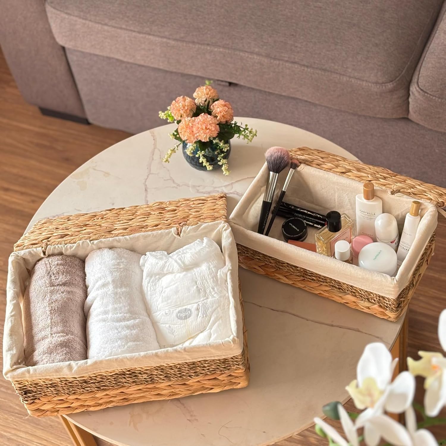 Wicker Storage Baskets / Set of 2