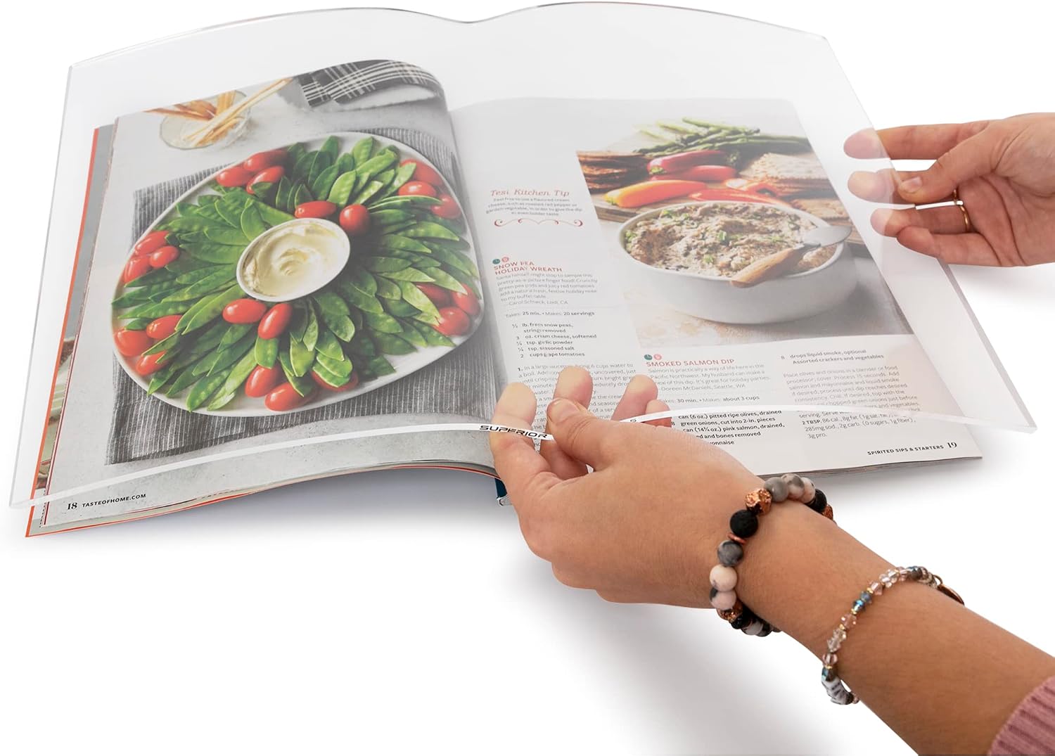 Superior Essentials Clear Transparent Book Protector/Page Holder (Large Book/Magazine Size-16.5" Wide x 11" Tall)