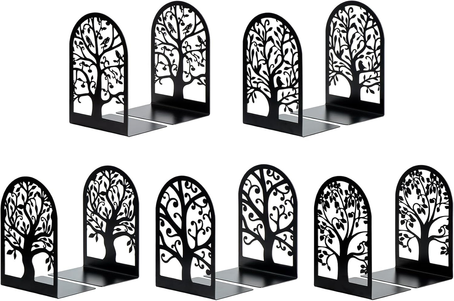 Metal Bookends / Modern Tree Book Ends Decorative