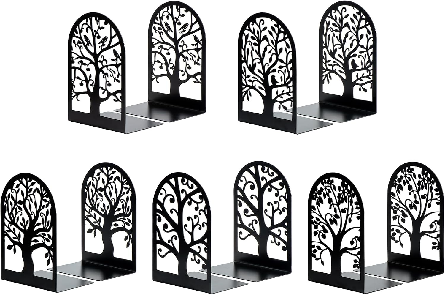 Metal Bookends / Modern Tree Book Ends Decorative