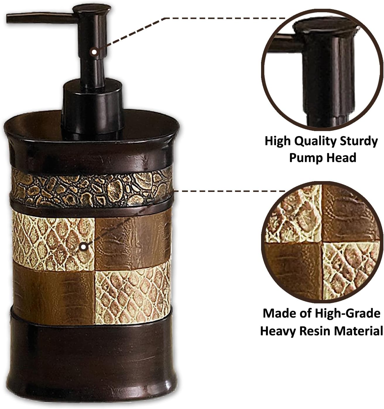 Zahari Home 4pc Zambia Stylish Bathroom Accessories Set Soap Pump, Tumbler, Tooth Brush Holder and Soap Dish Modern