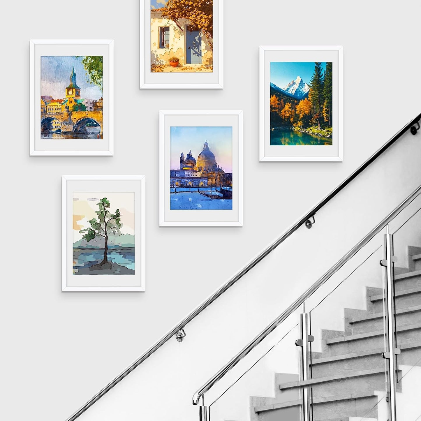 14x20 White Picture Frame, Poster Frame for Wall, 3 Pack | Fits 12x16 Photos With Mat or 14x20 Without Mat, Vertical or