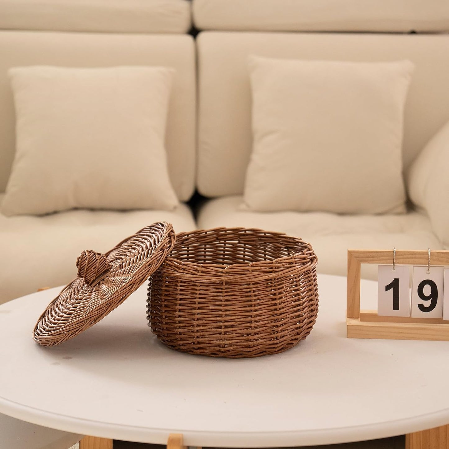Handwoven Wicker Egg Basket
