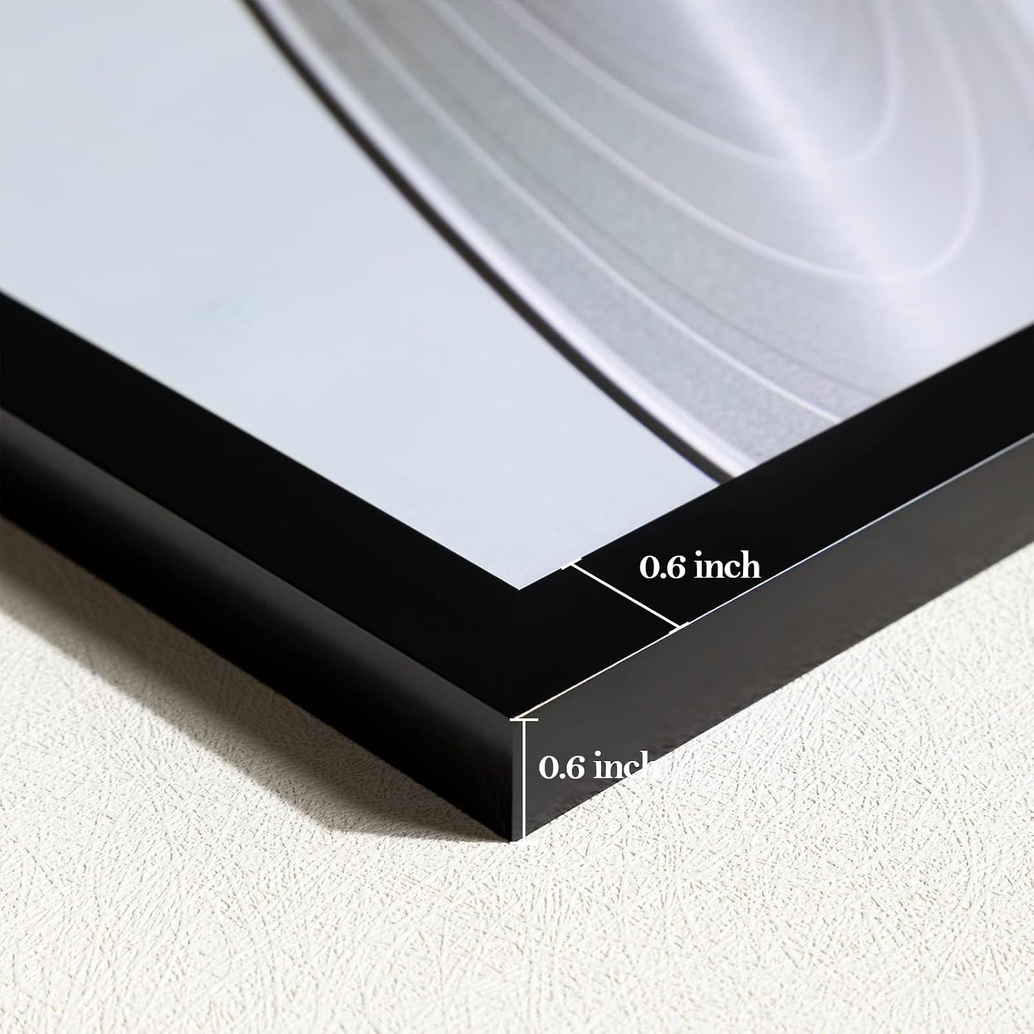 eletecpro Vinyl Record Frame, 12.5 x 12.5 in, Black, 6 Pack | Fits 12x12 LP and Album Cover, Easy Wall Mount, Acrylic