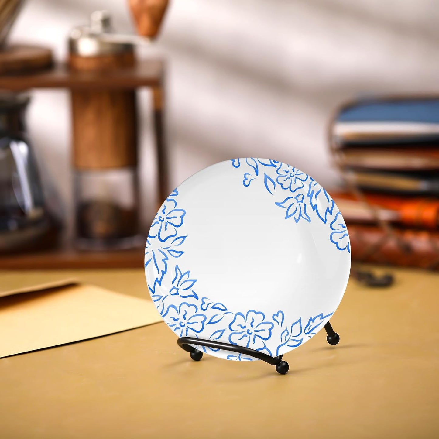 Small Plate Holder Display Stands Mini Metal Frame Stand for Picture / 2 Inch / Black / Set of 4