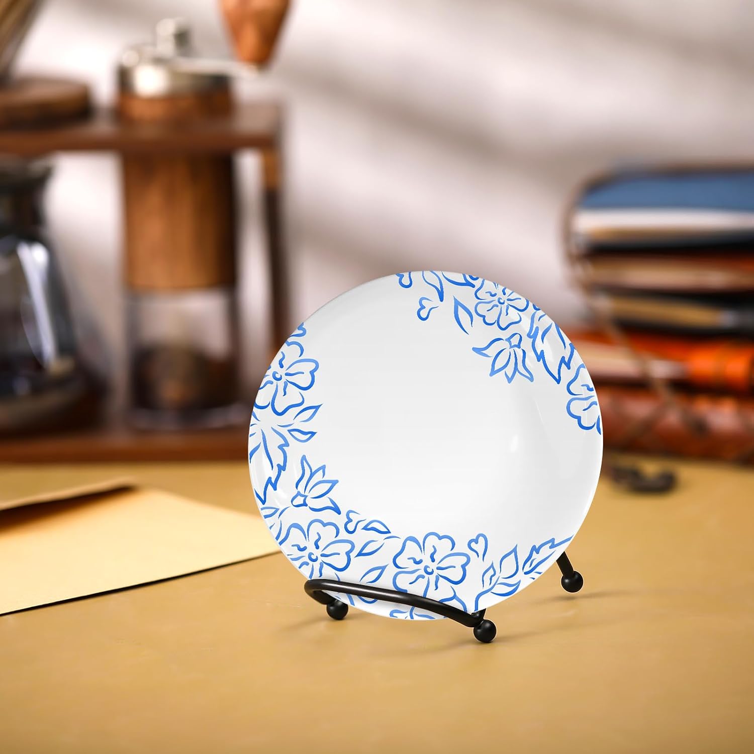 Small Plate Holder Display Stands Mini Metal Frame Stand for Picture / 2 Inch / Black / Set of 4