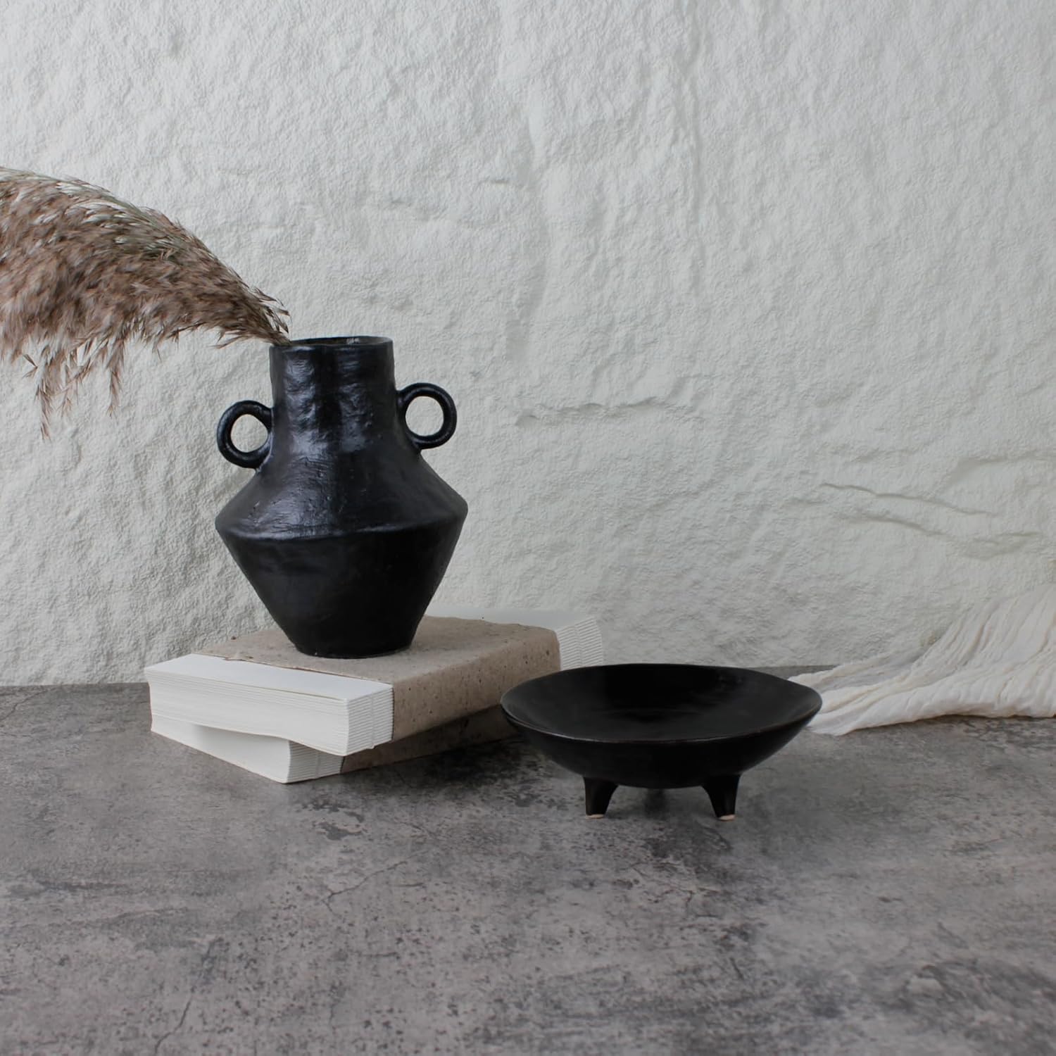 Multi-Purpose Small Ceramic Bowl / 6.1" DIA / Natural Black