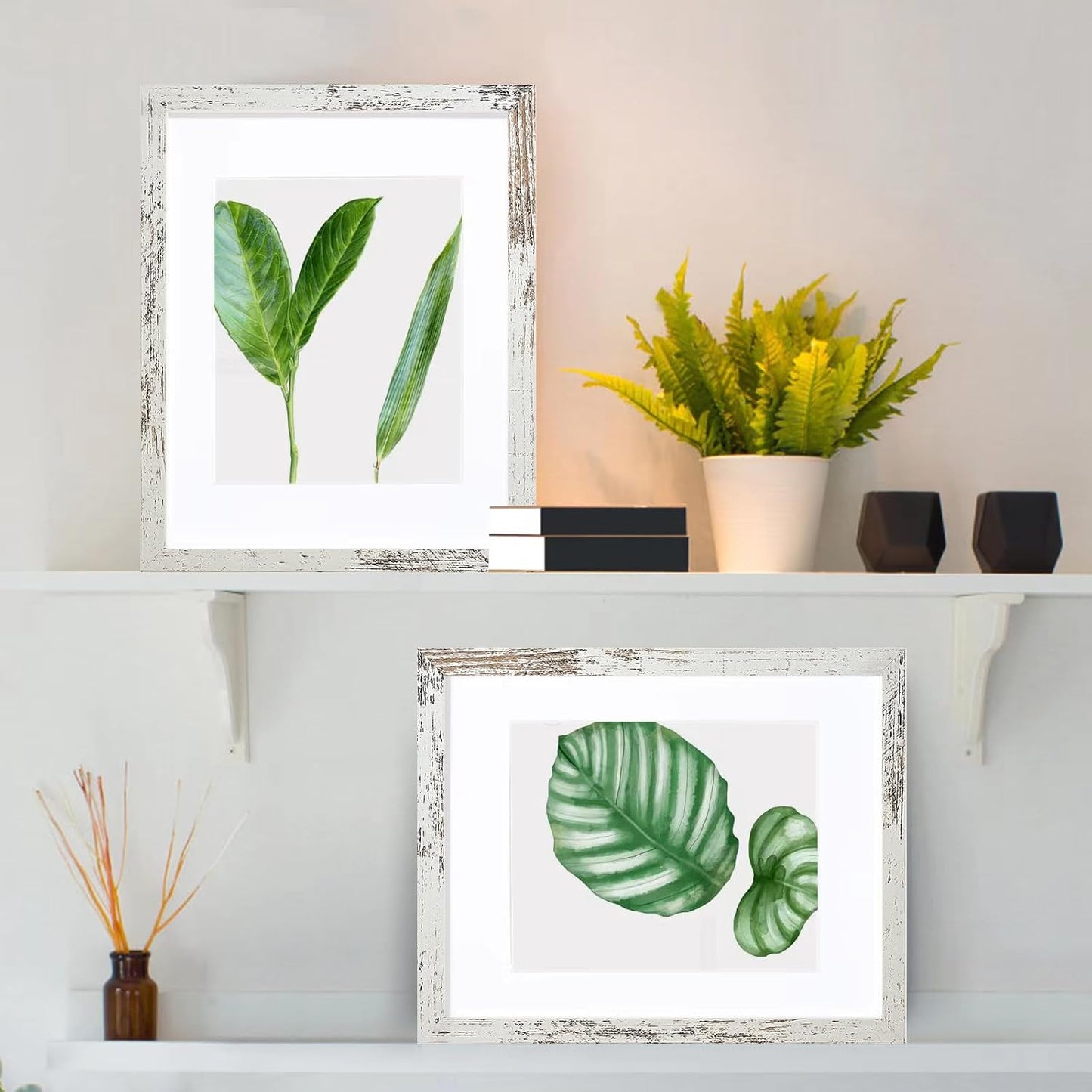 SESEAT 11x14 Picture Frame, Display Pictures 8x10 With mat or 11x14 Prints Without Mat, Wall Mounting, Distressed