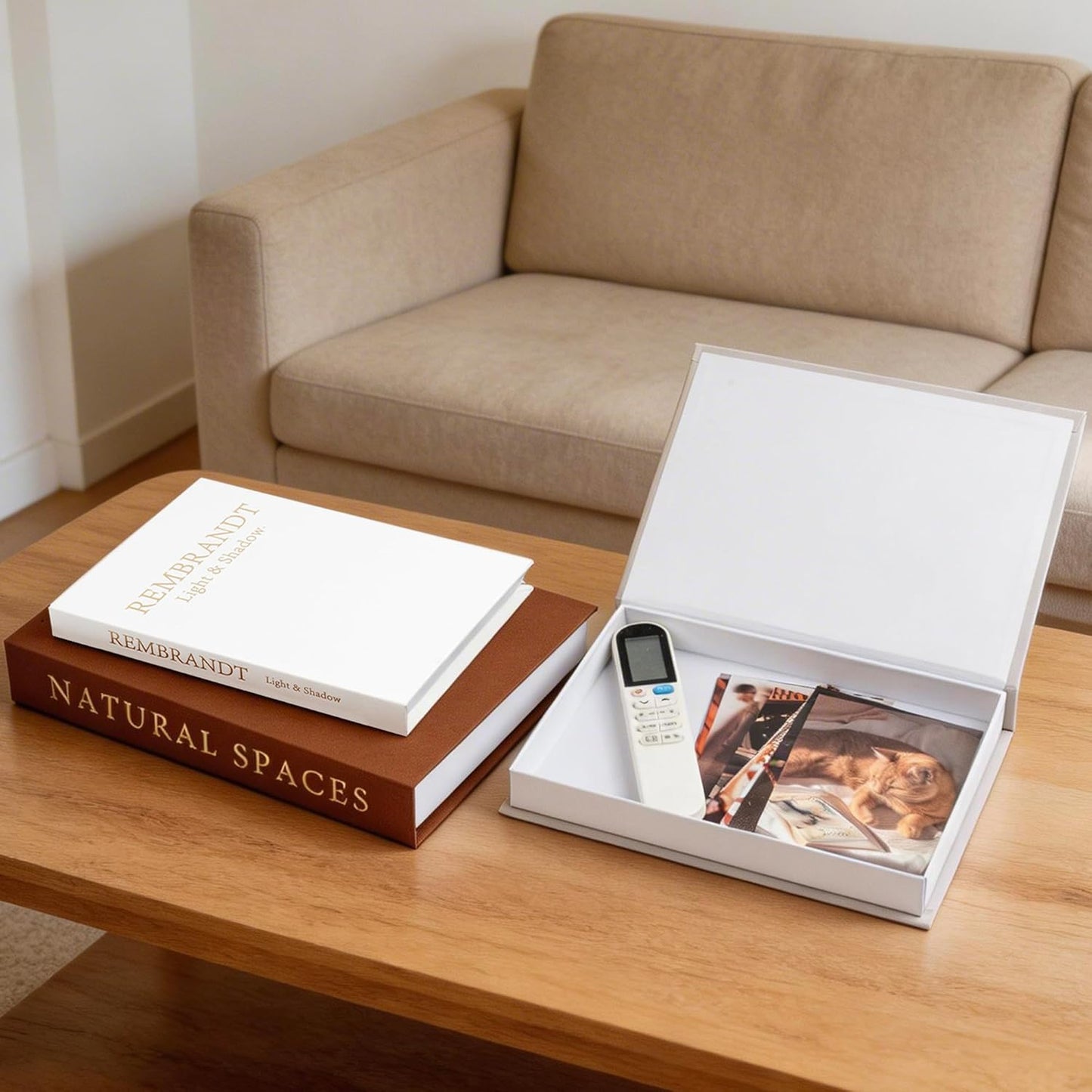 Faux Book Set for Living / Beige-brown