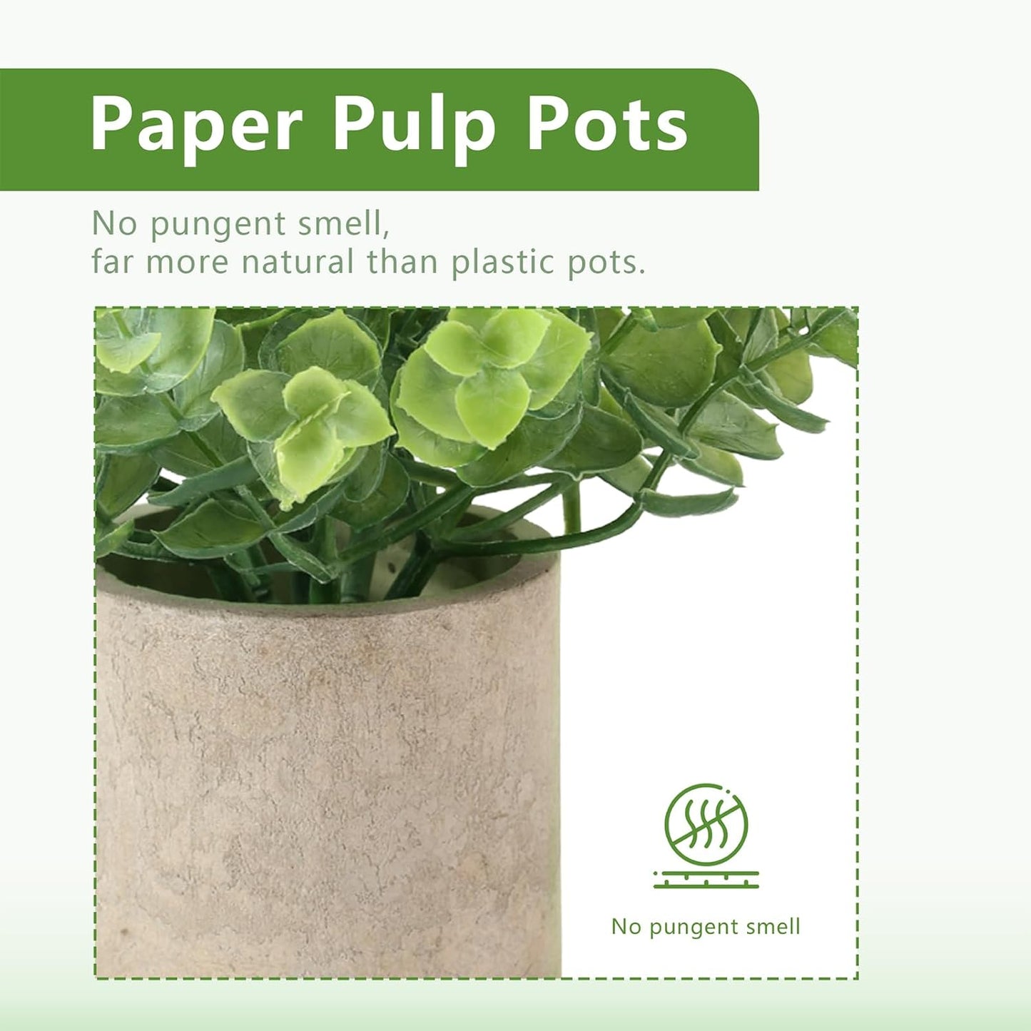 Small Faux Plants / Green-4pc / Set of 4