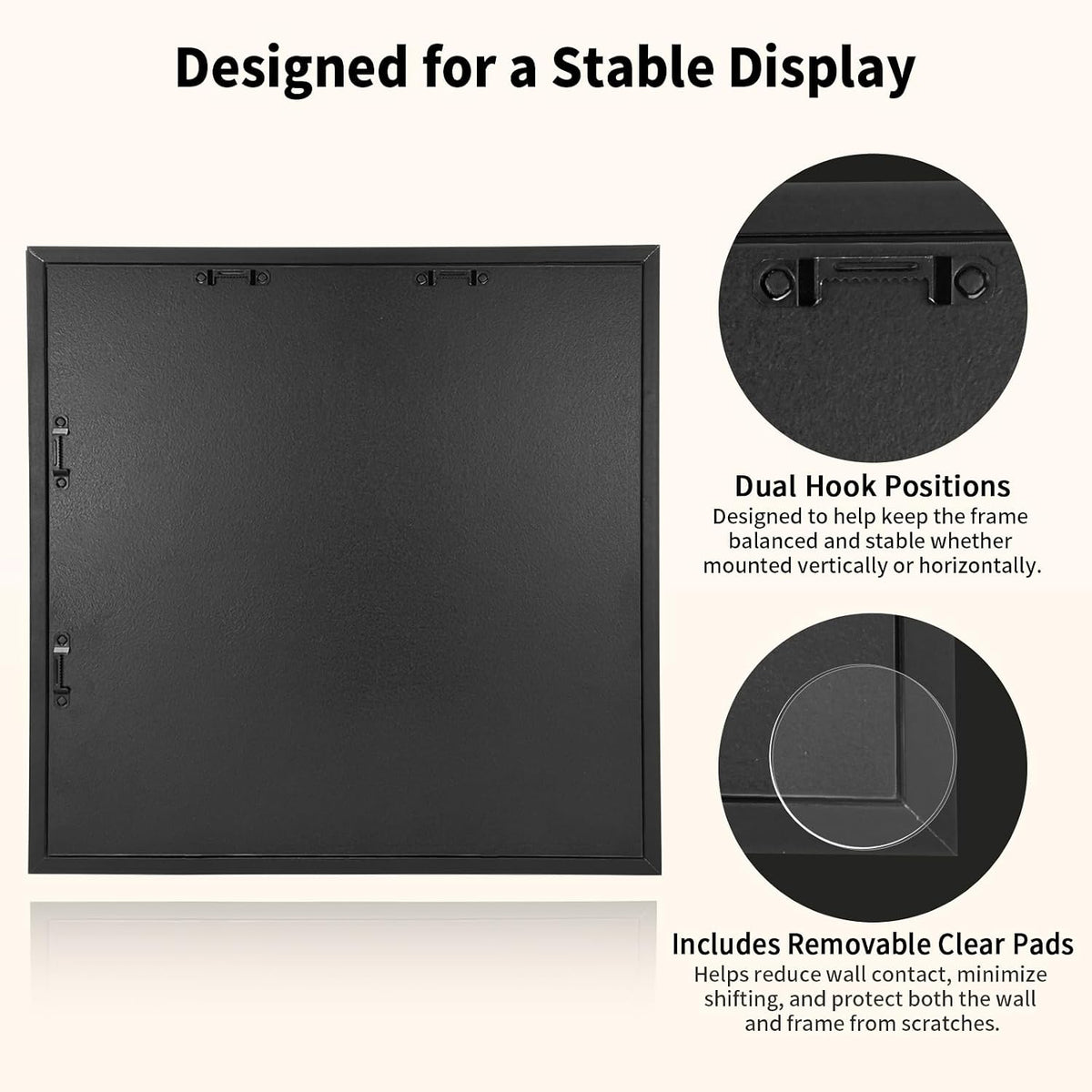 4 Pack 12"x12" Front-Opening Magnetic Vinyl Record Frame | Holds Up to 3 LPs & Fits Gatefold, Album Cover Display with