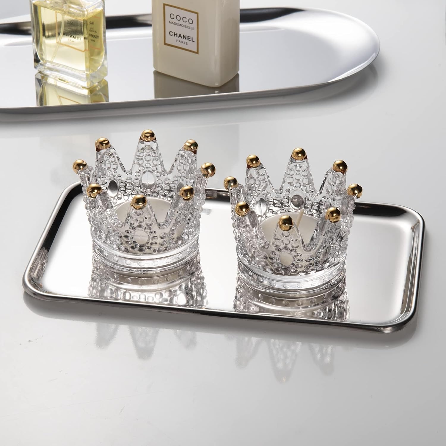 Small Stainless Steel Organizer Tray " Vanity Tray / 8 x 4.6 x 0.2