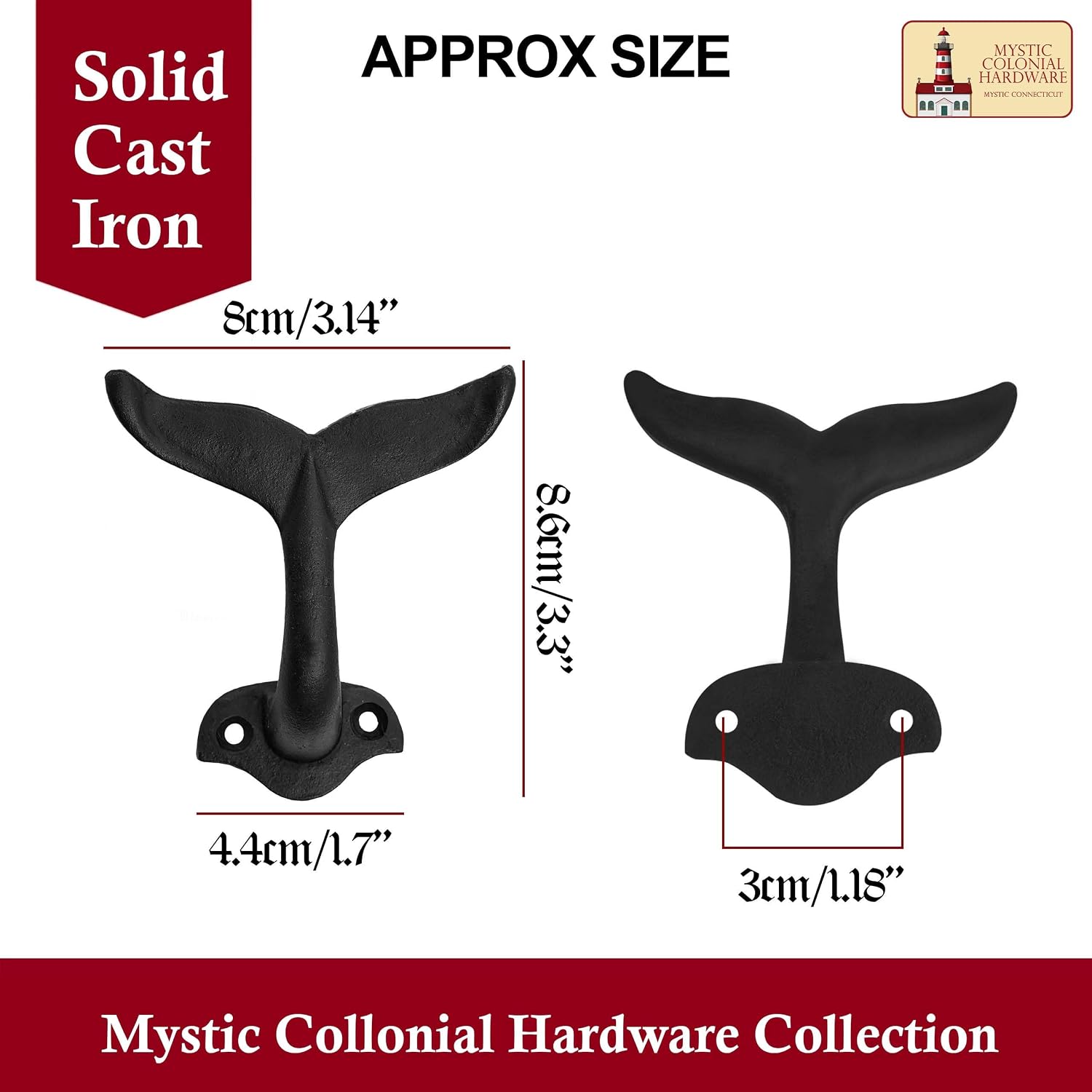 Heavy Duty Fish Tail Style Retro Utility Hooks