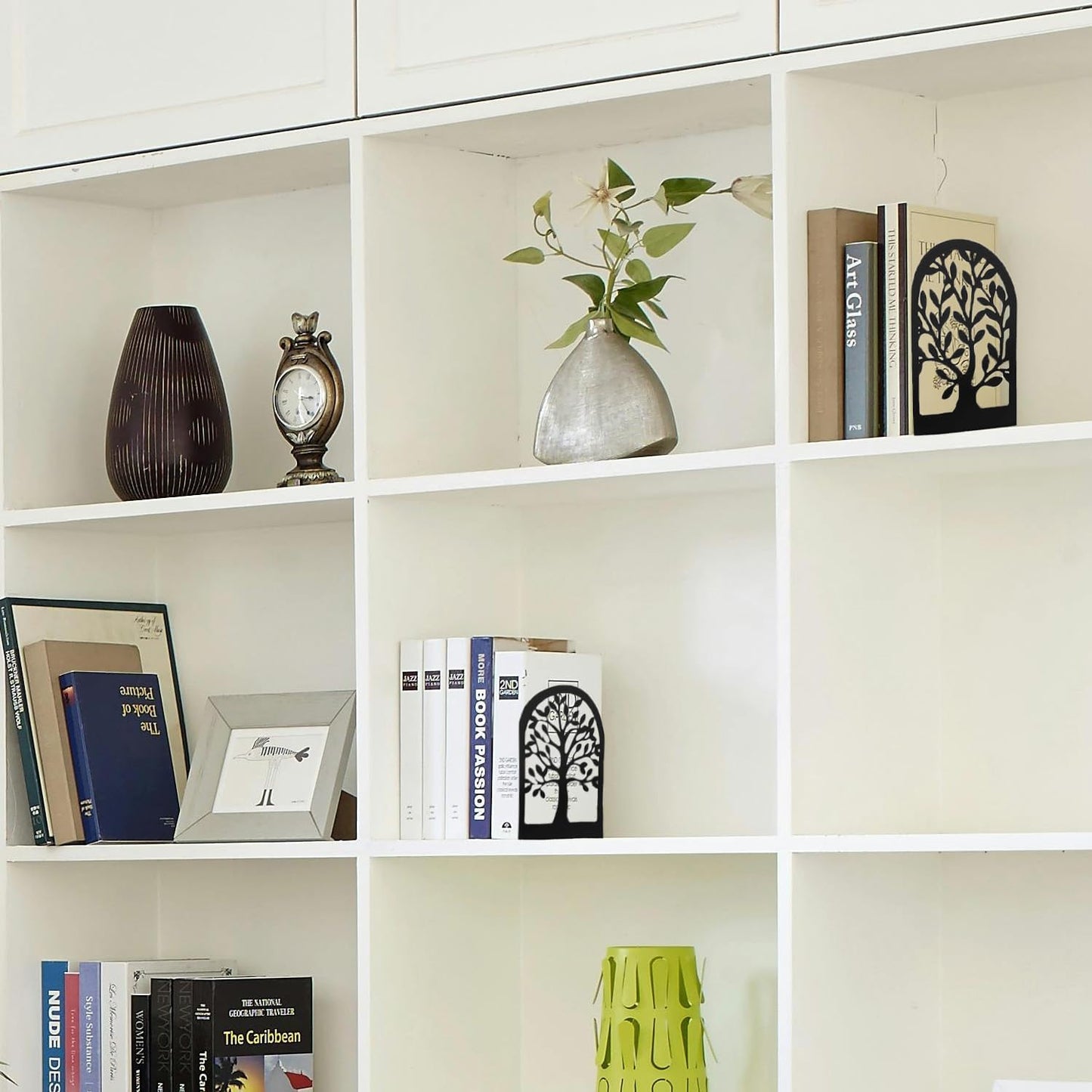 Modern Metal Tree Book Ends