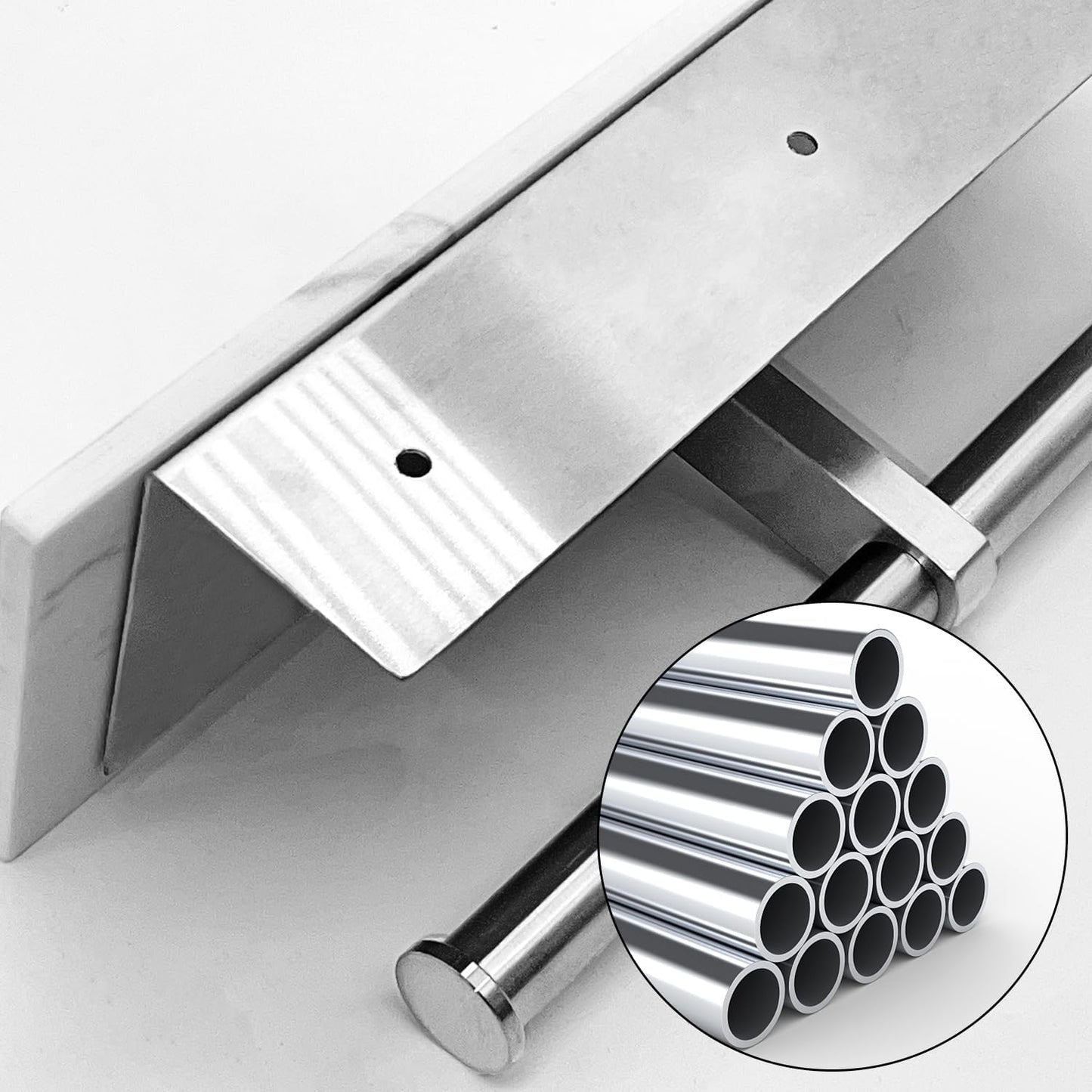 Toilet Paper Holder with Shelf, Double Toilet Paper Holder Wall Mount and 2PCS Free Adhesive Hooks for Bathroom
