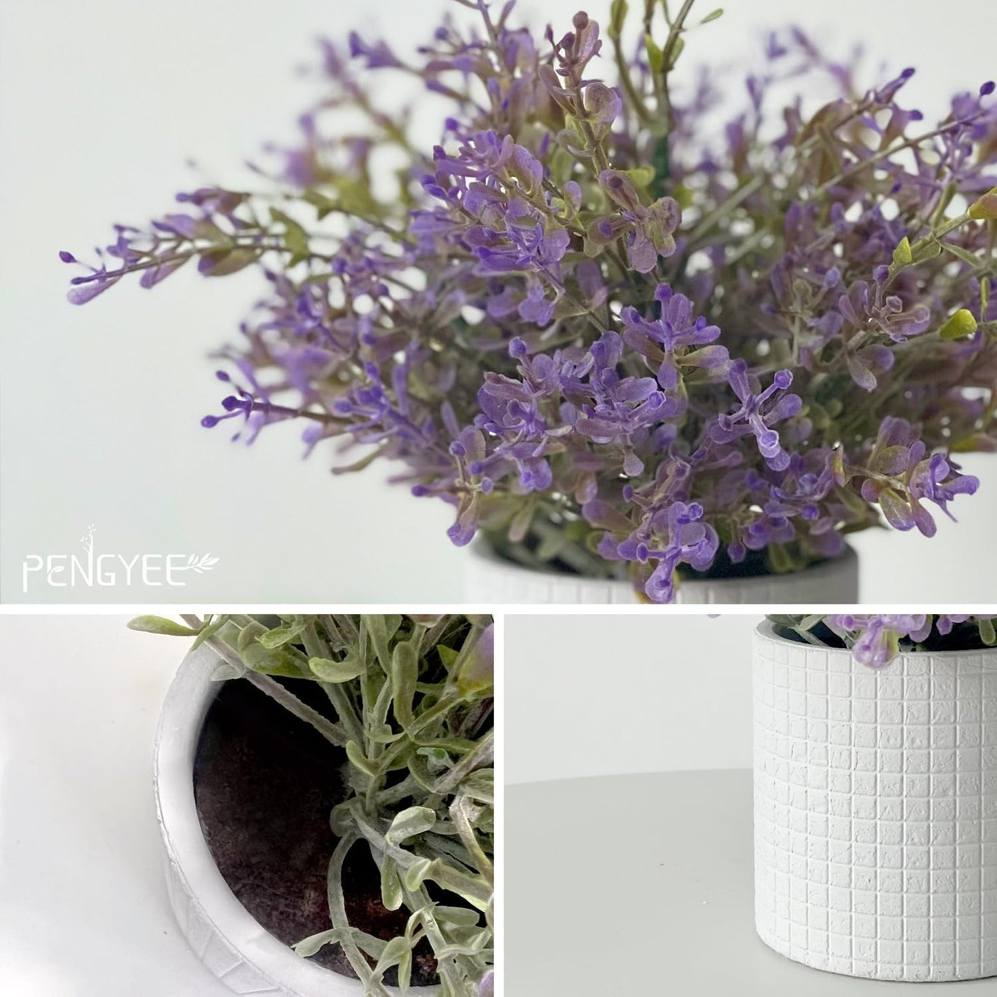 Artificial Plants Indoor / Harb / White / Set of 3