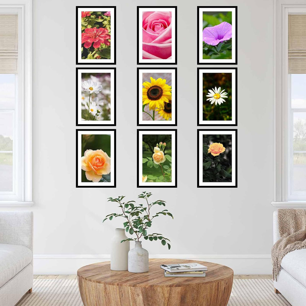JCJMY 12 Pack 11x17 Picture Frame with 9x15 Mat, Display 9x15 with Mat or 11x17 Without Mat, 11 by 17 Frames Bulk Set