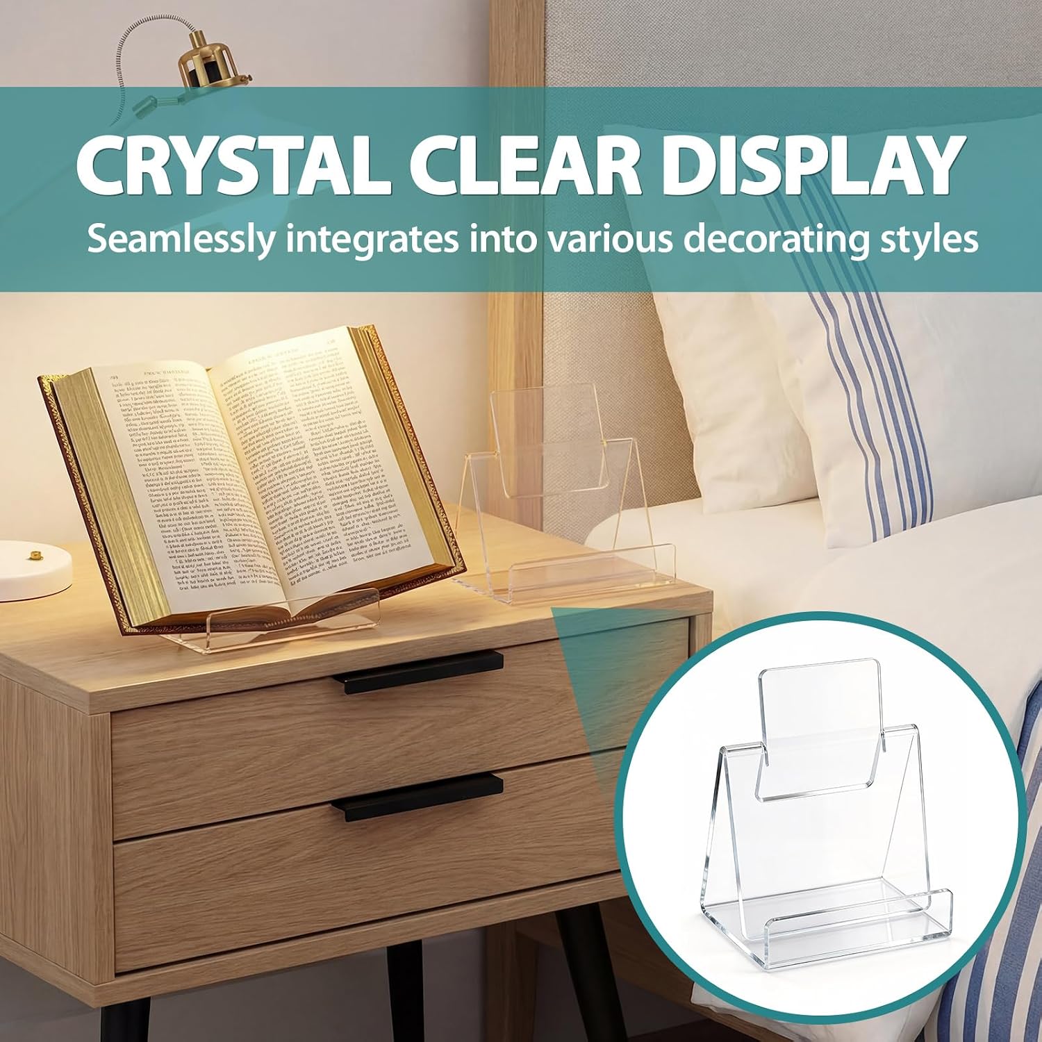Acrylic Display Book Stand / Clear / Set of 2