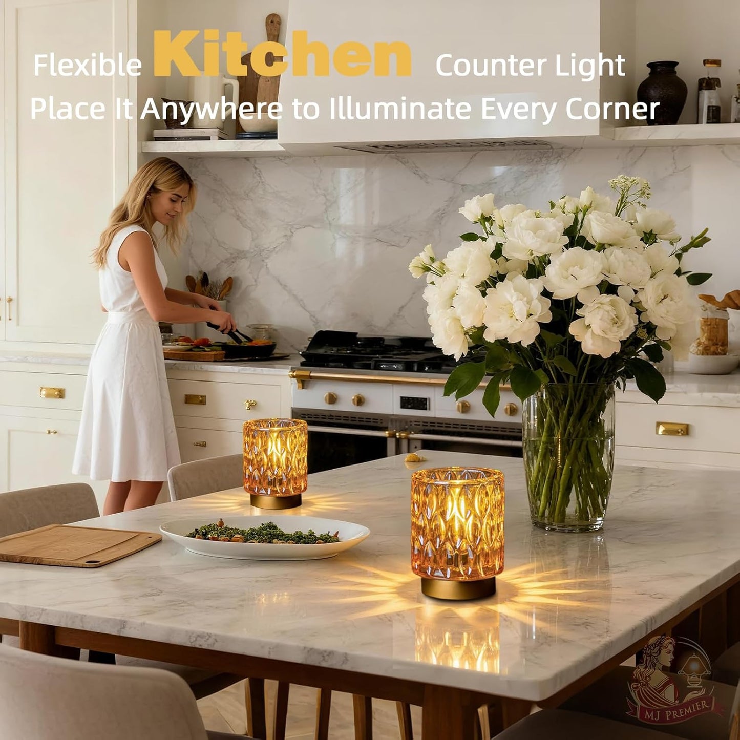 Battery Operated Table Lamps Timer / Amber / 2 Packs