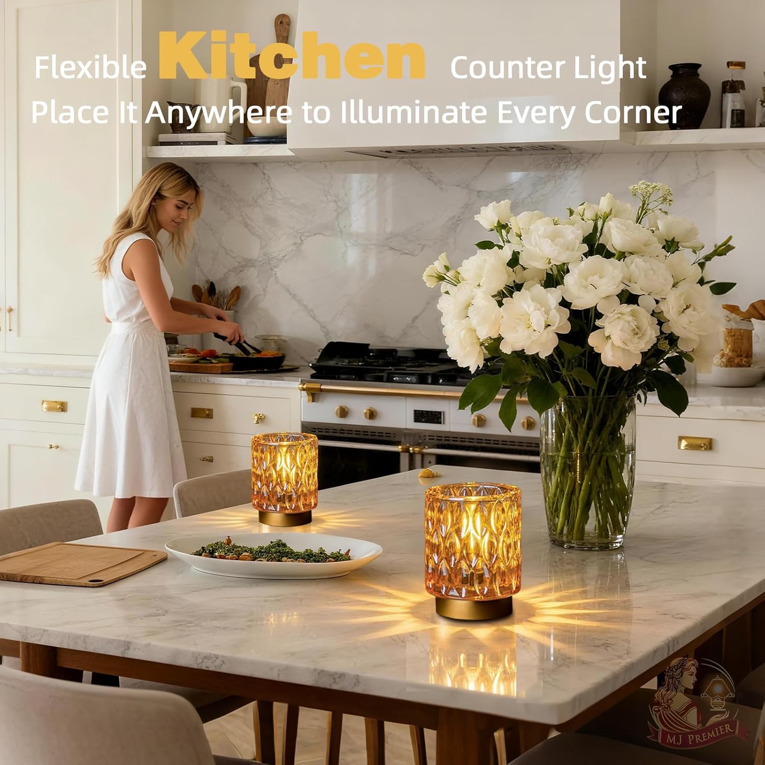 Battery Operated Table Lamps Timer / Amber / 2 Packs