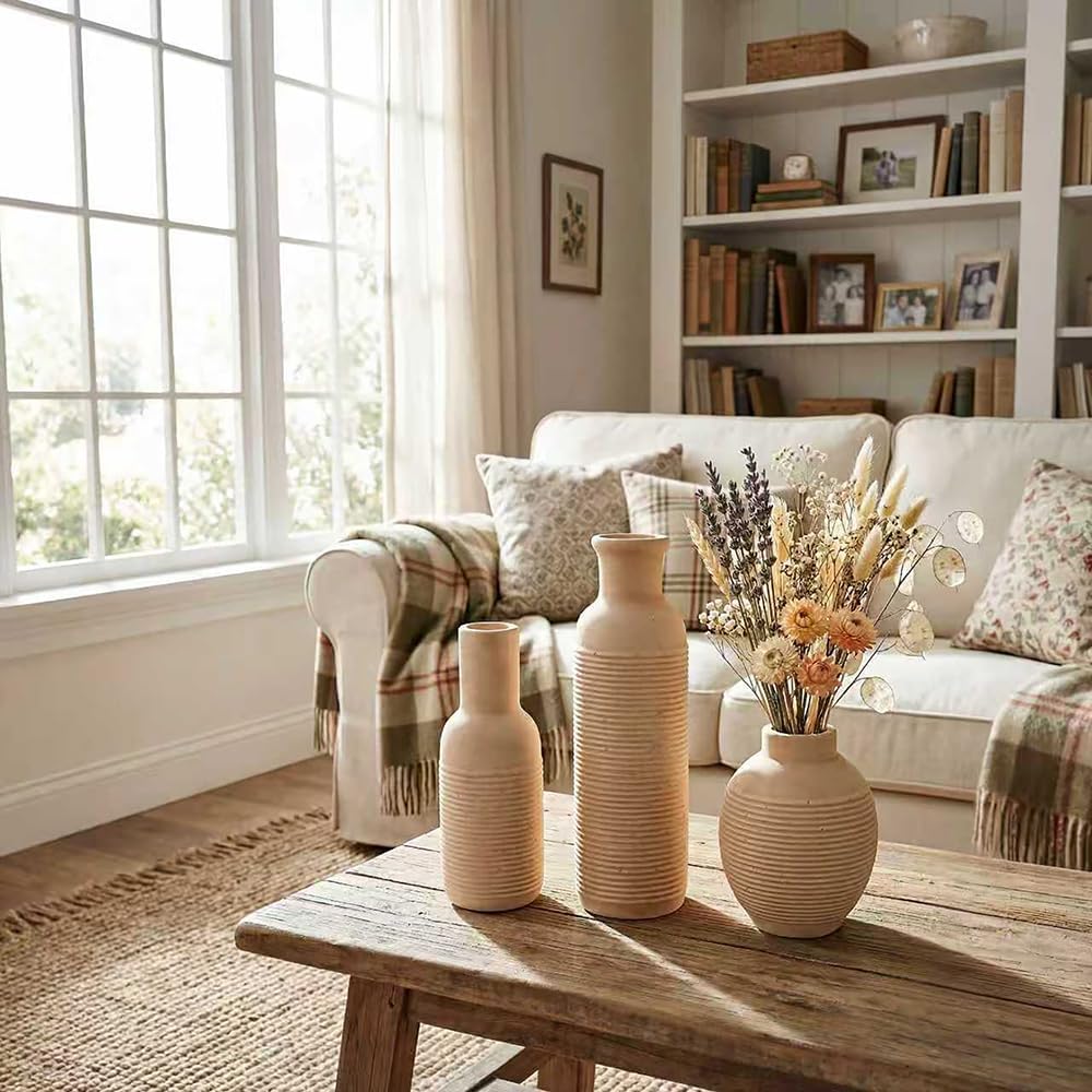 Rustic Farmhouse Vase / Retro1 / Set of 3