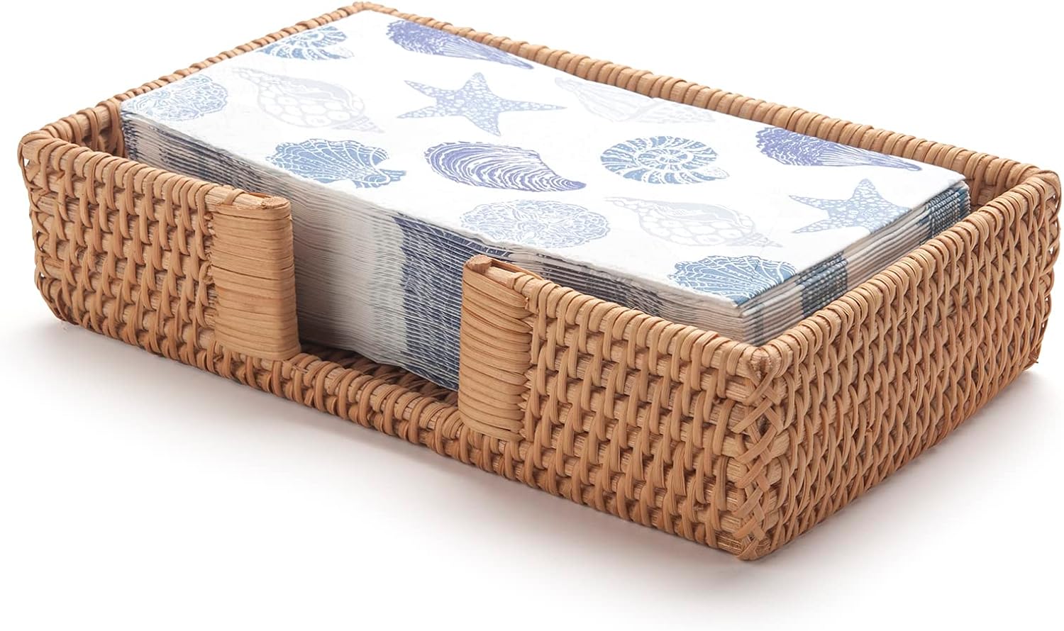 Wicker Napkin Tray / Rattan / 9.5 Inch / 9.5 x 5.5 x 2