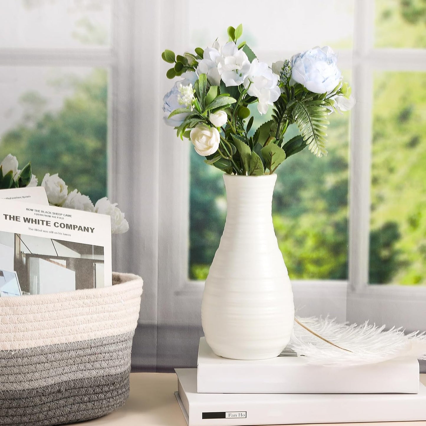 Composite Plastic Flower Vases Bulk Small Tall Conic Floral Vases / Simple / White / Set of 10