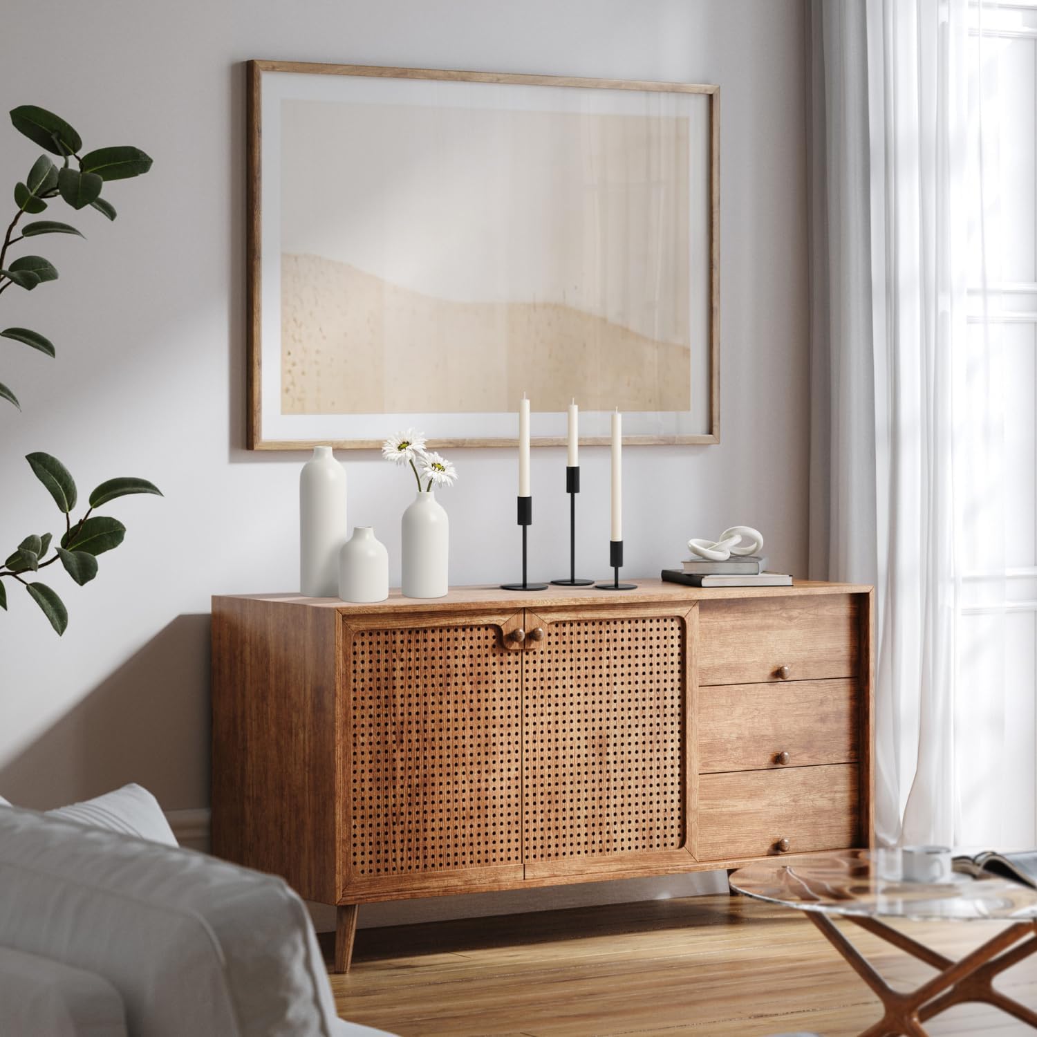 Ceramic Vase for Flowers Home Decor / 5.5" Height / White / 5.5 Inch