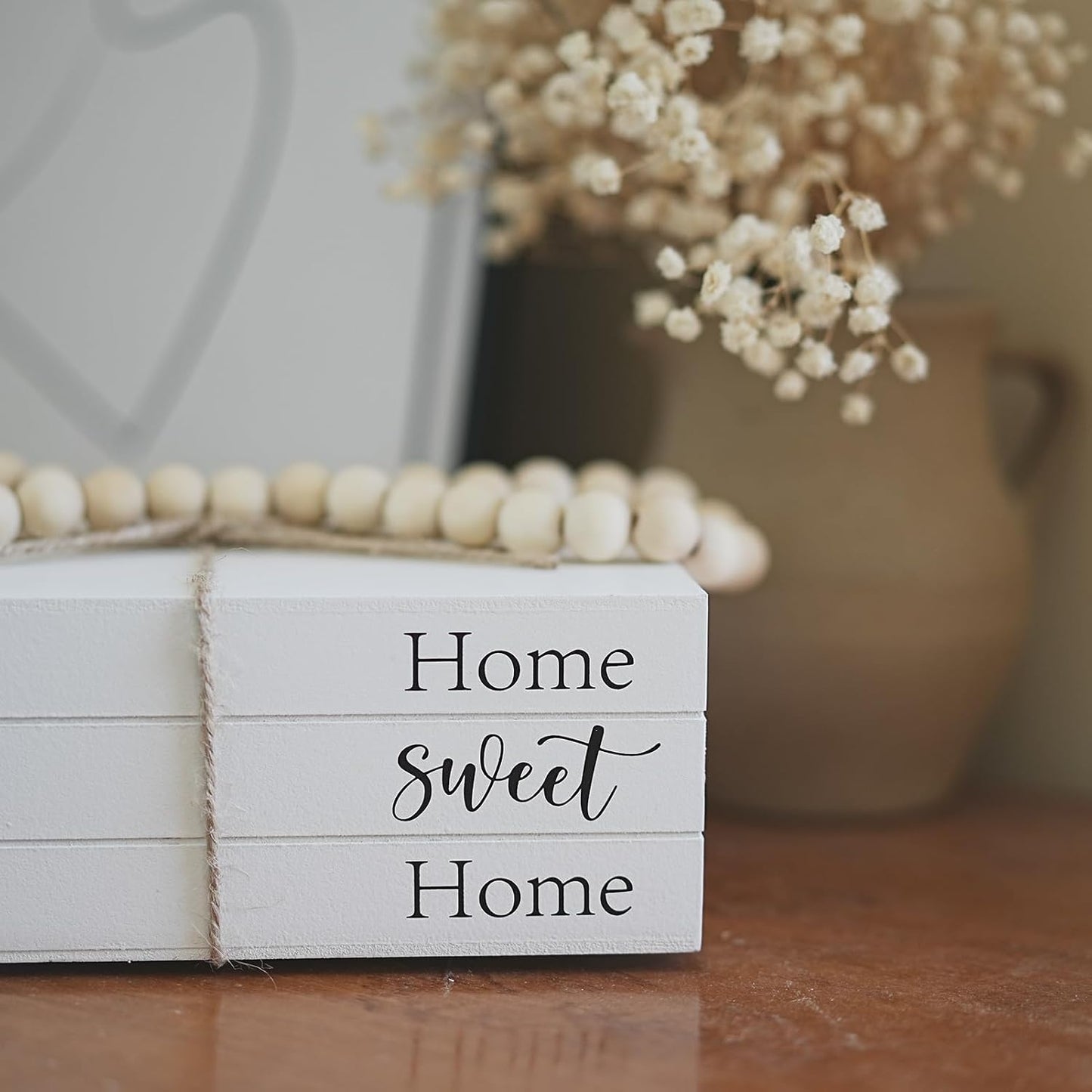 Wooden Faux Book for Decoration / Home Sweet Home