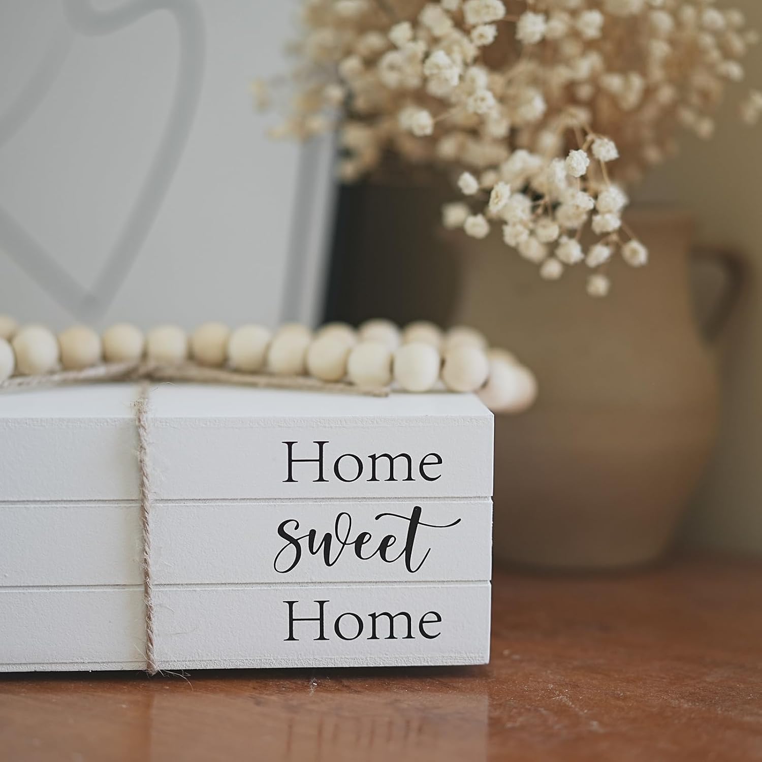 Wooden Faux Book for Decoration / Home Sweet Home