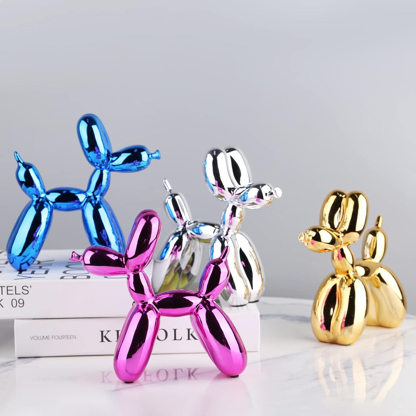 Animal & Modern Sculpture Decor / Silver / 3.9*3.9*1.5inch