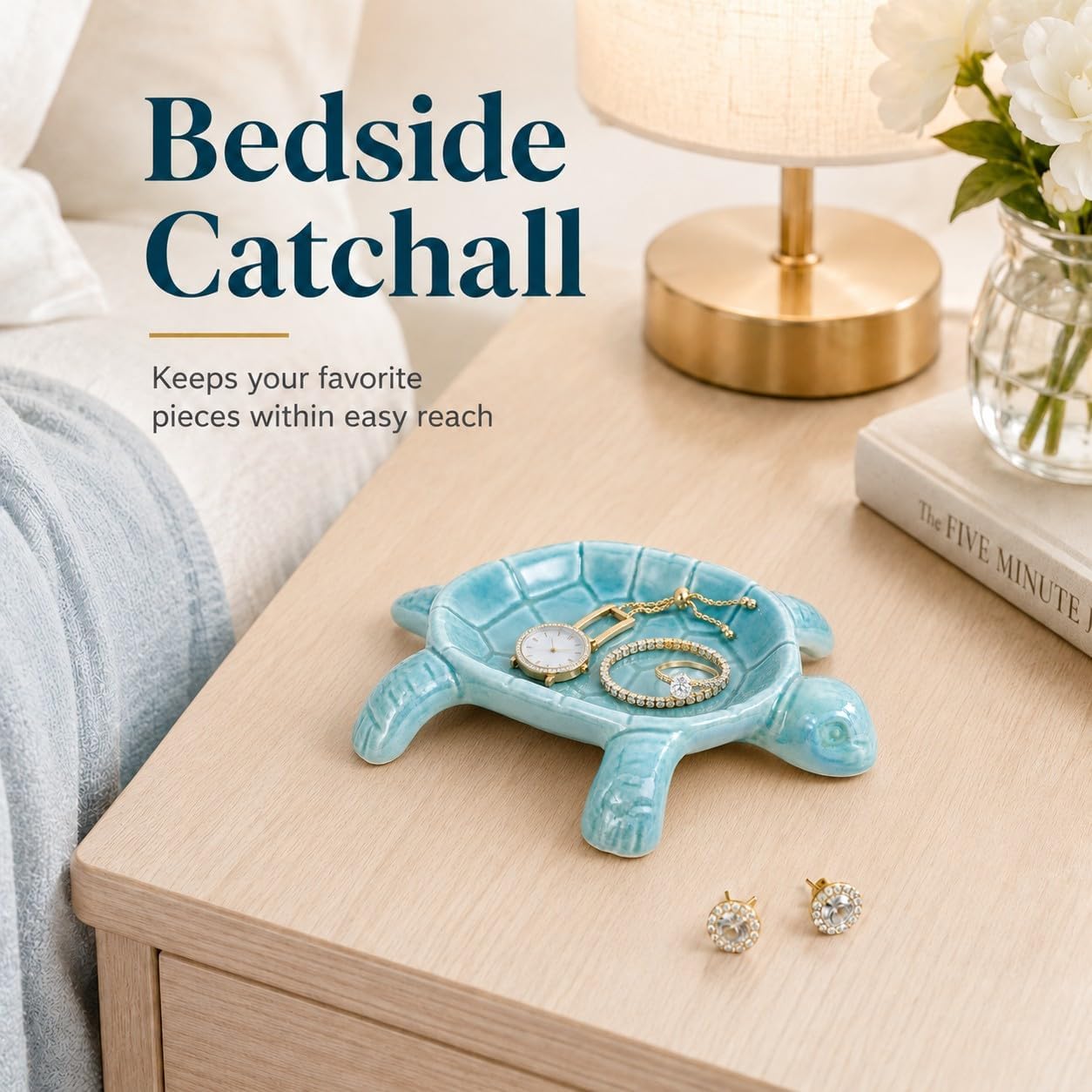 Ring Holder Ceramic Jewelry Dish / Turtle