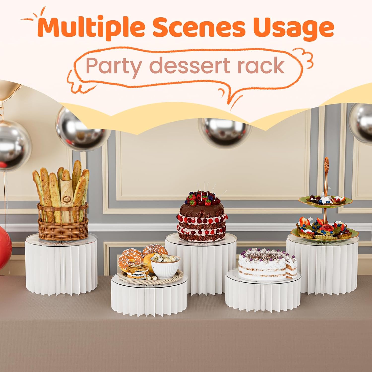 Dessert Table Display Set / White* / Set of 4