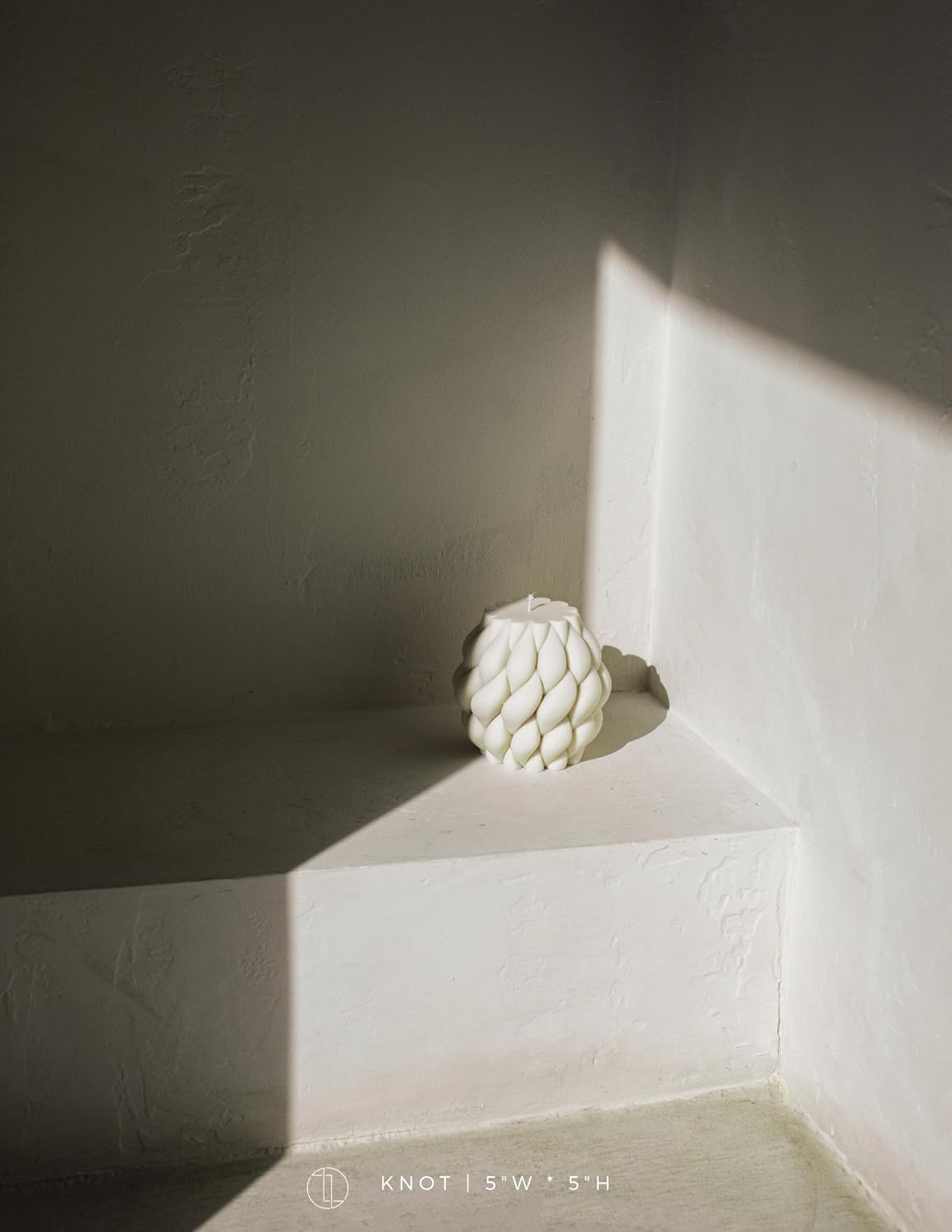 LAWA Knot Ball Candle / White