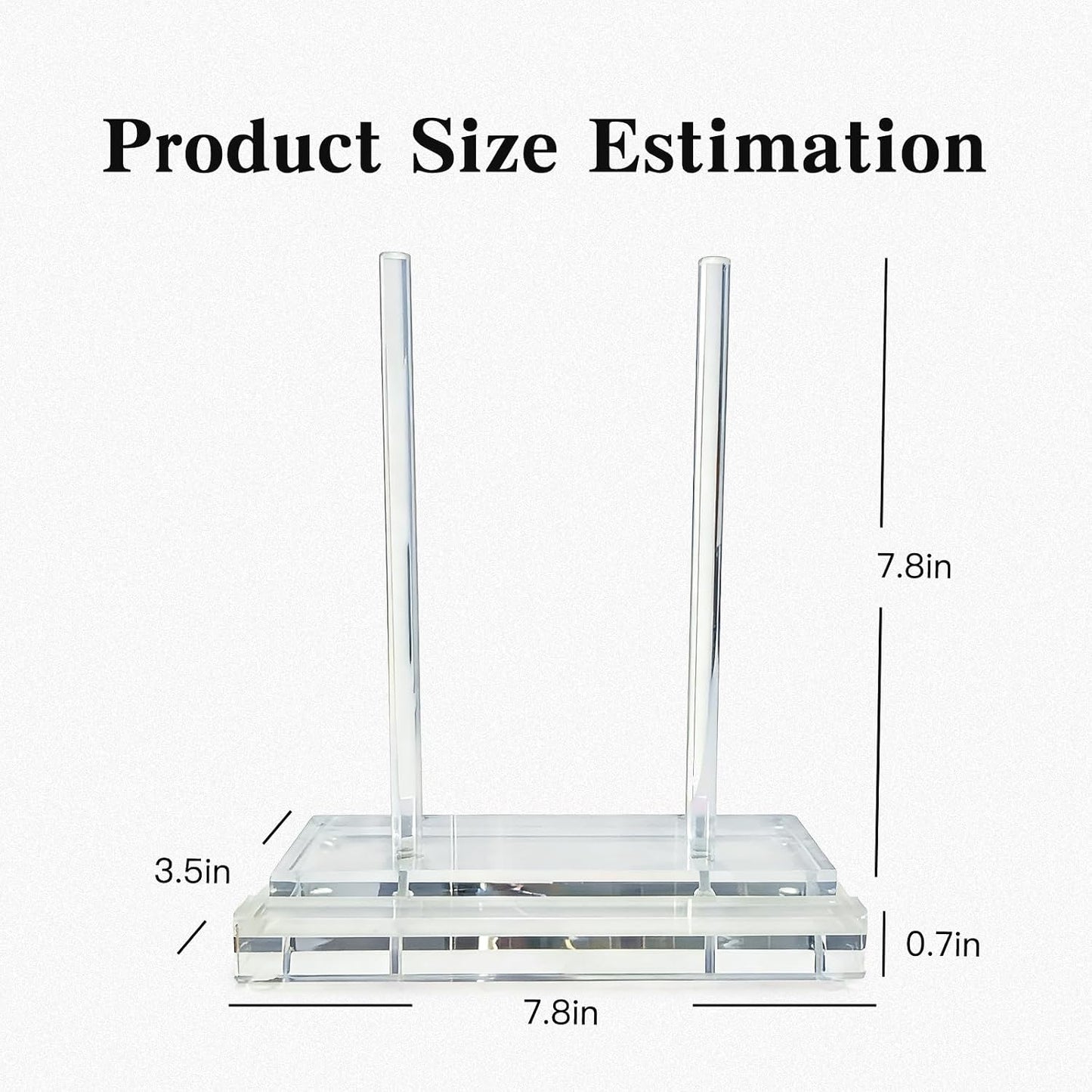 Acrylic Book Stand / Clear / 7.87 x 3.54 x 7.87
