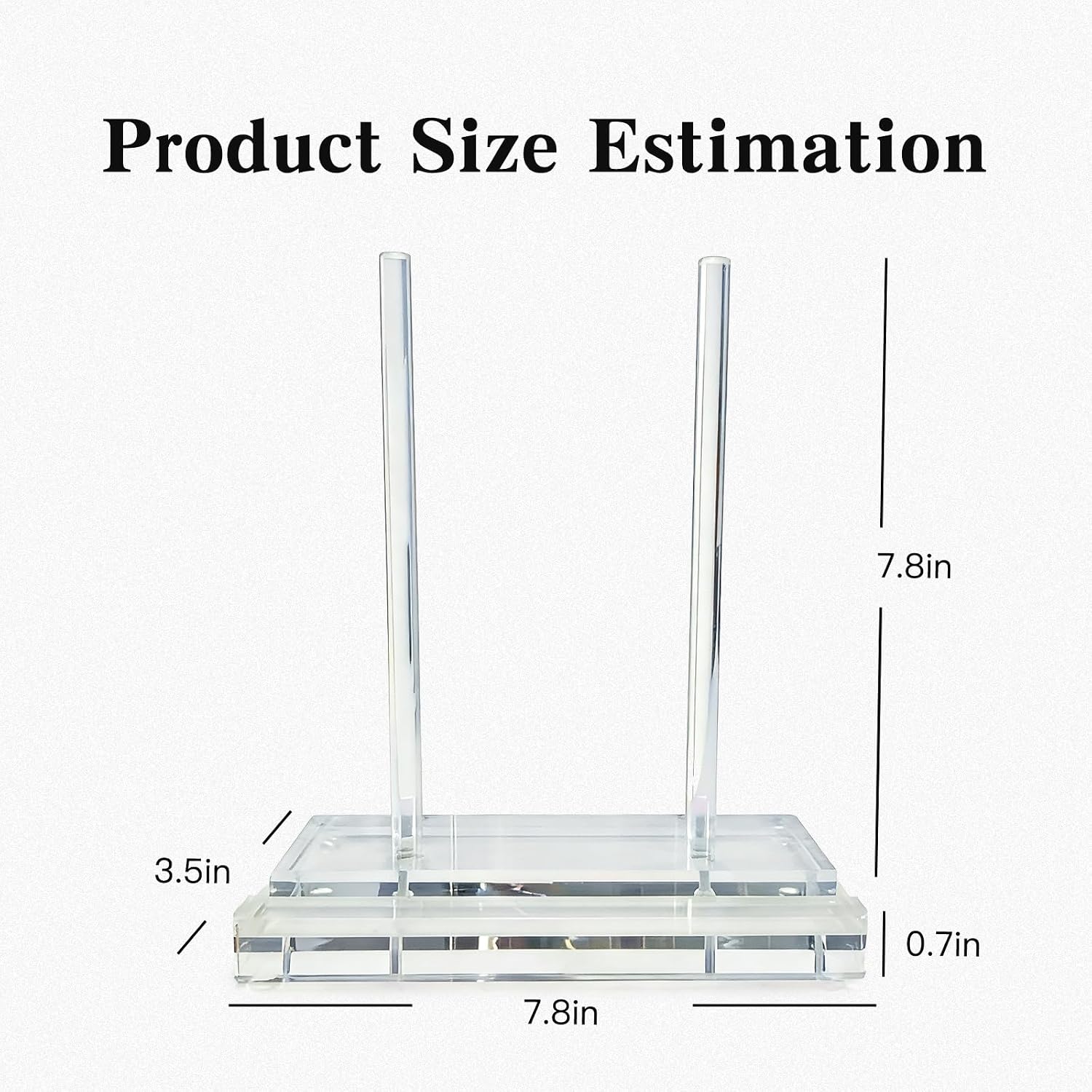 Acrylic Book Stand / Clear / 7.87 x 3.54 x 7.87