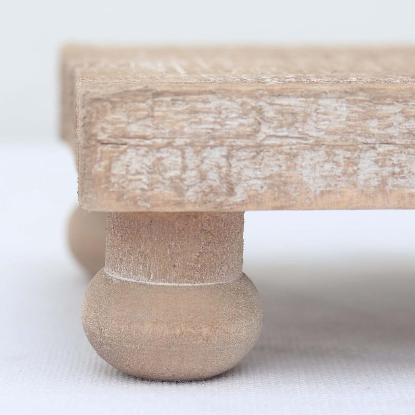 Farmhouse Wood Pedestal Stand Riser Soap Tray / 7.9 x 4.9