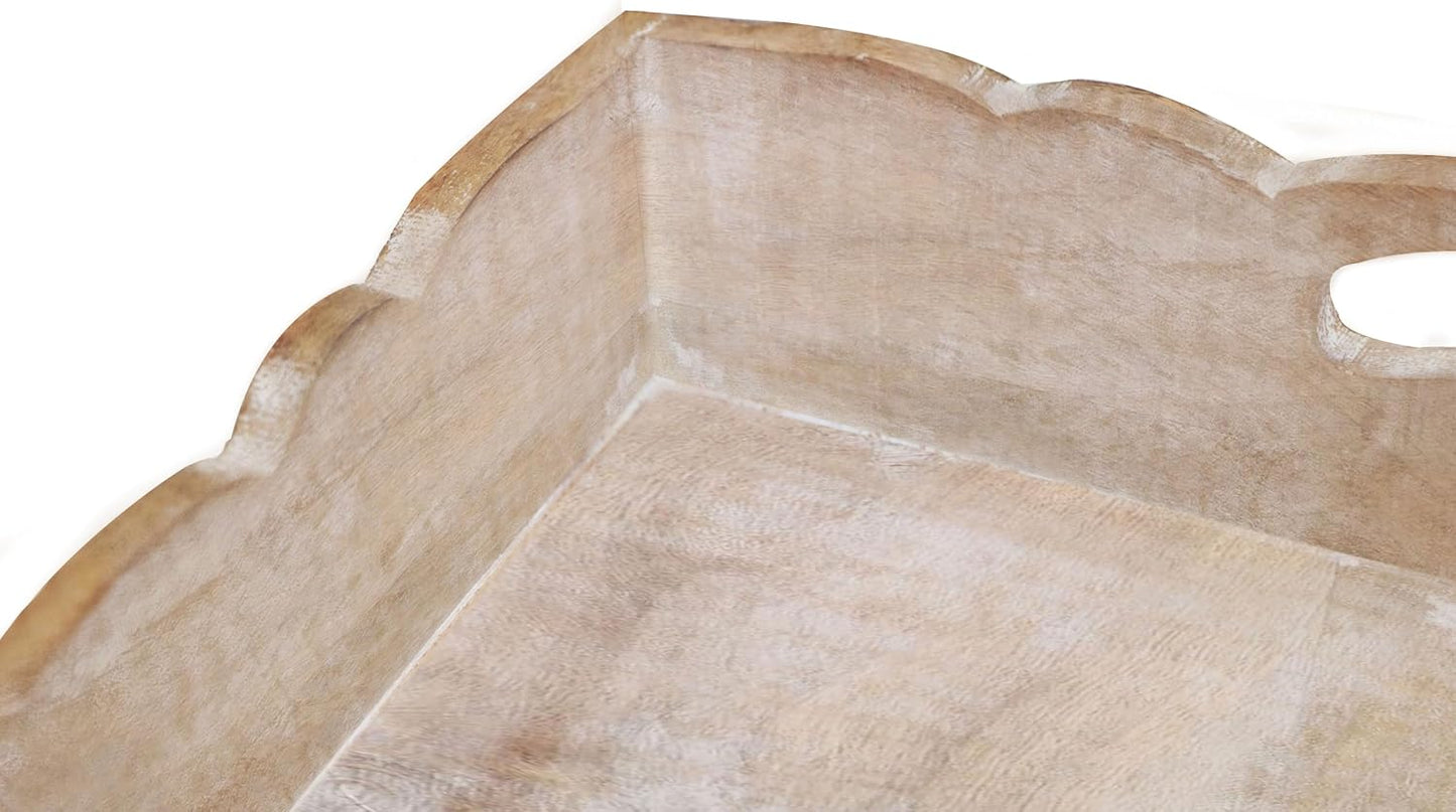 Rustic Food Tray / White Wash