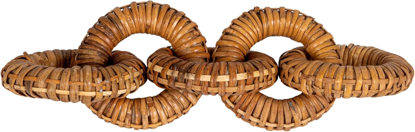 Rattan Wrapped Mango Wood Chain